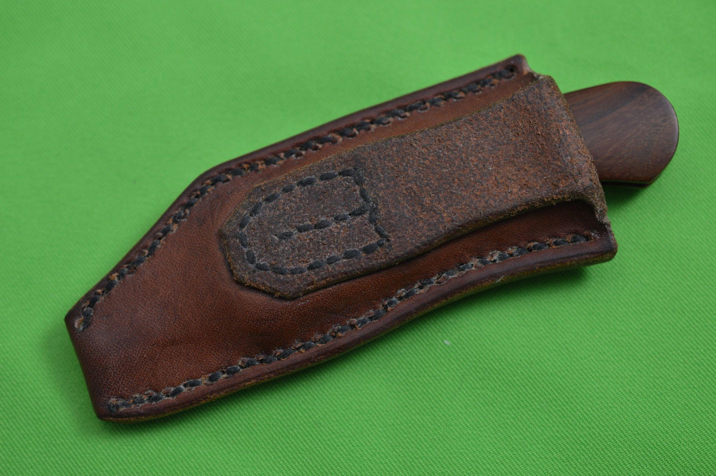 James Scroggs Primitive Friction Folder + Leather Pouch Sheath
