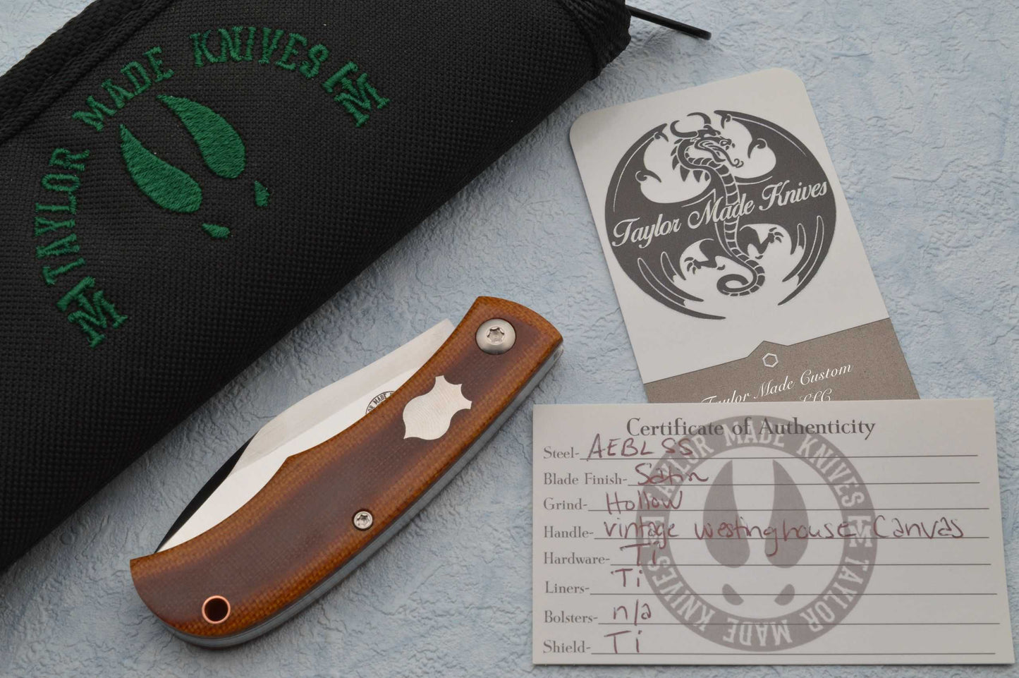 Chris Taylor Vintage Westinghouse Micarta Nessmuk Slip-Joint Folding Knife (SOLD)