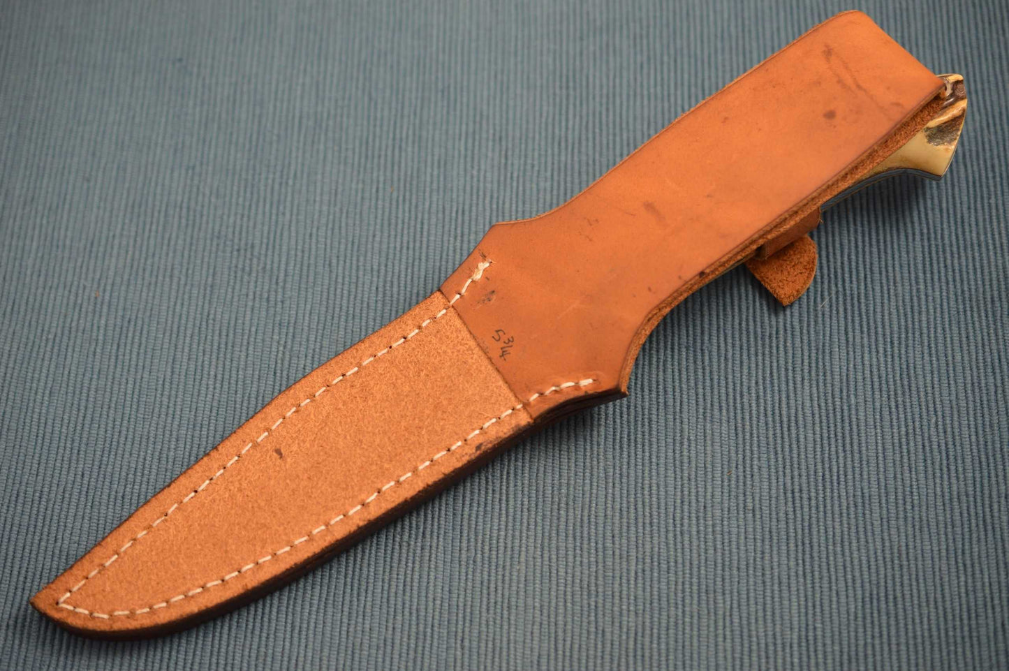 Emil Morgan Stag Loveless-Style Engraved Fighting Knife (SOLD)