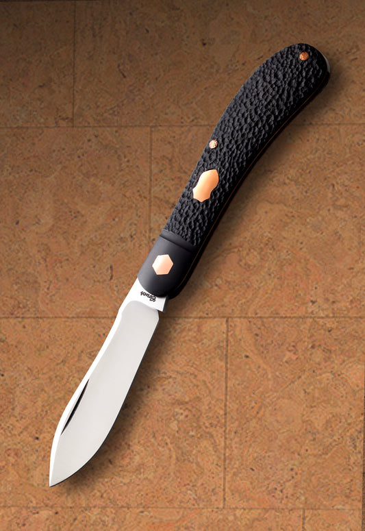 Tanner Couch Rabbit Skinner, Copper Shadow Pattern Slip-Joint Folding Knife (SOLD)
