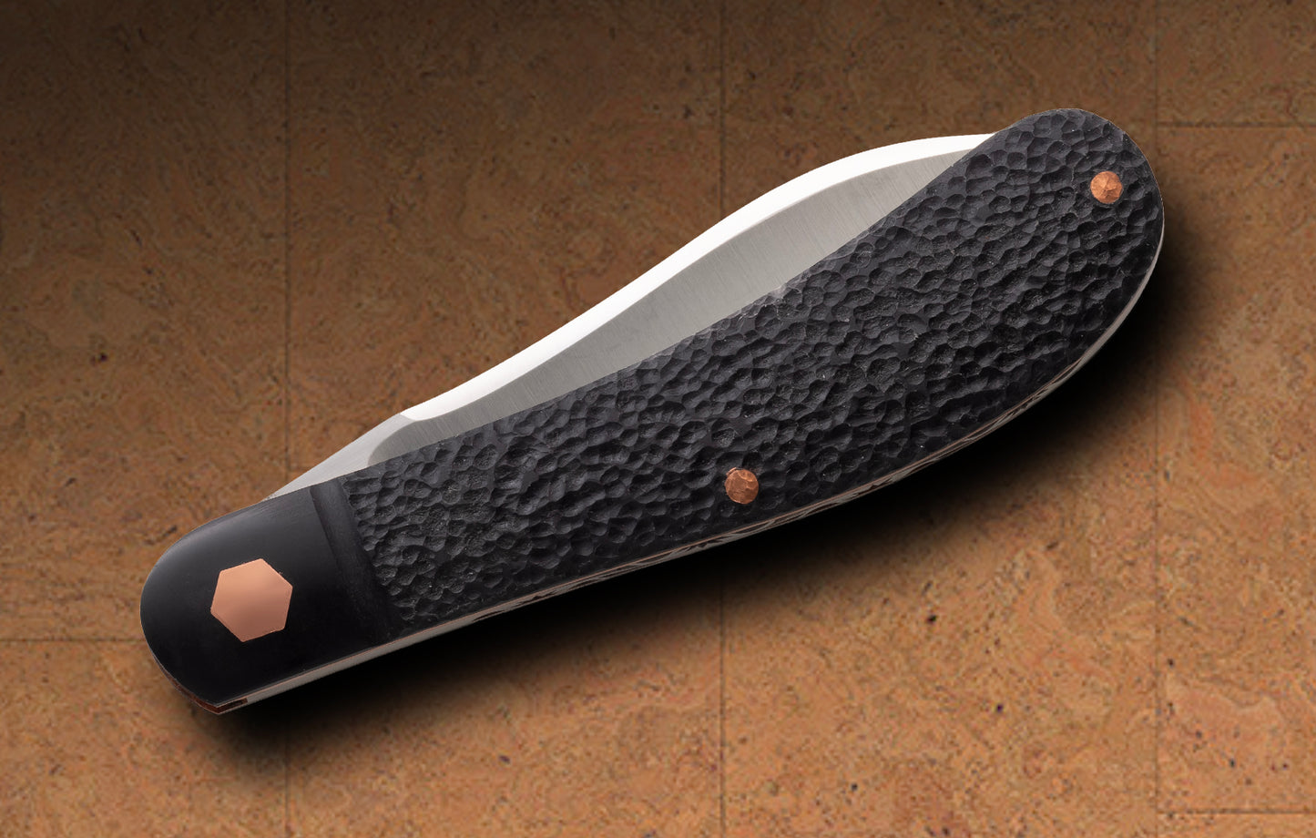 Tanner Couch Rabbit Skinner, Copper Shadow Pattern Slip-Joint Folding Knife
