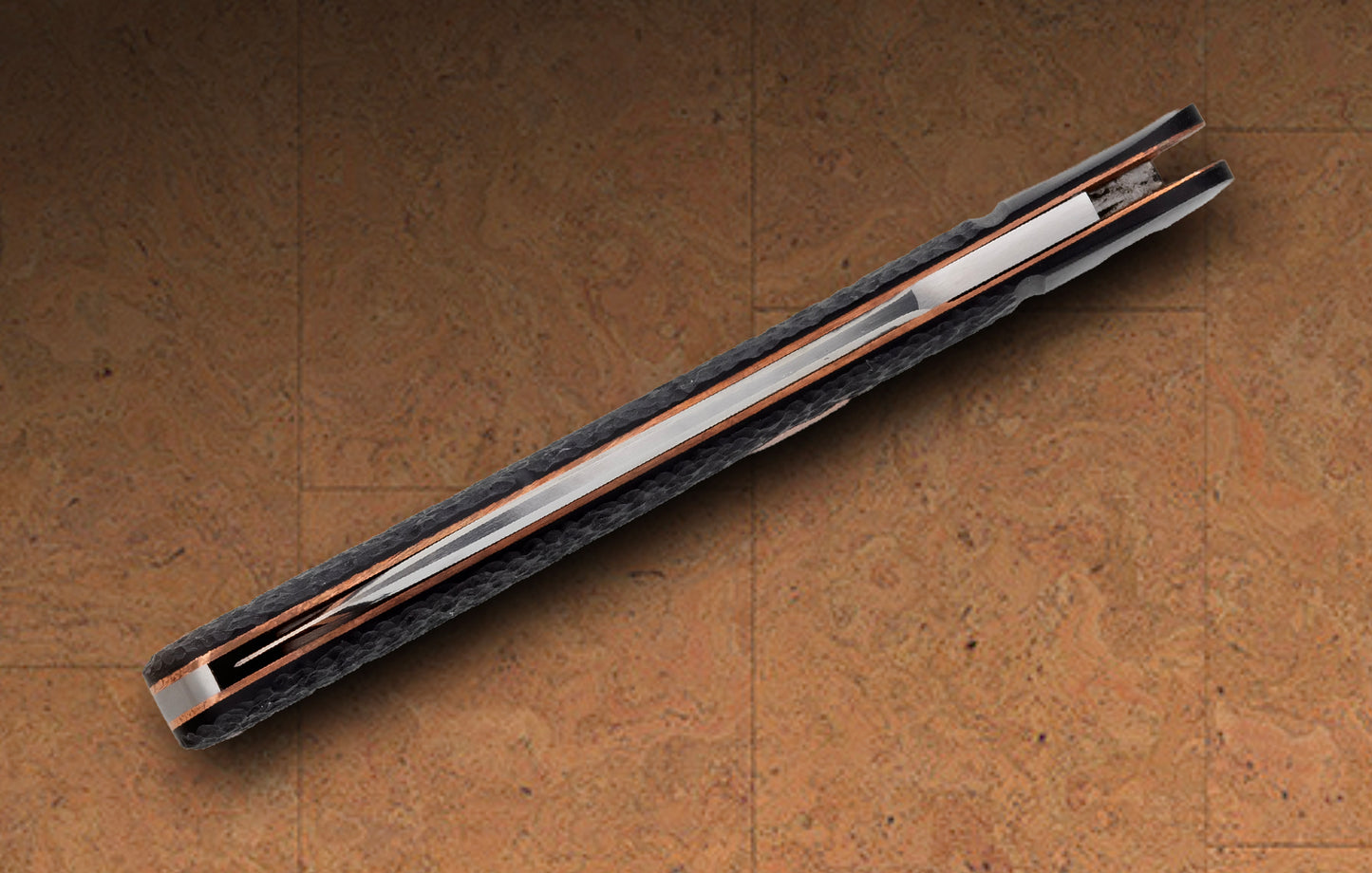 Tanner Couch Rabbit Skinner, Copper Shadow Pattern Slip-Joint Folding Knife