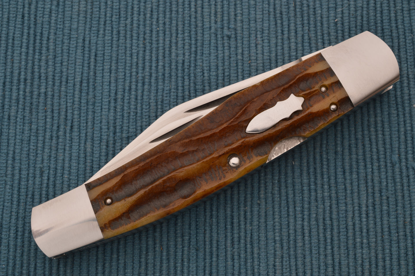 Luke Swenson Large 3-Blade Lock-Back Whittler, Premium Stag, LBW Folding Knife
