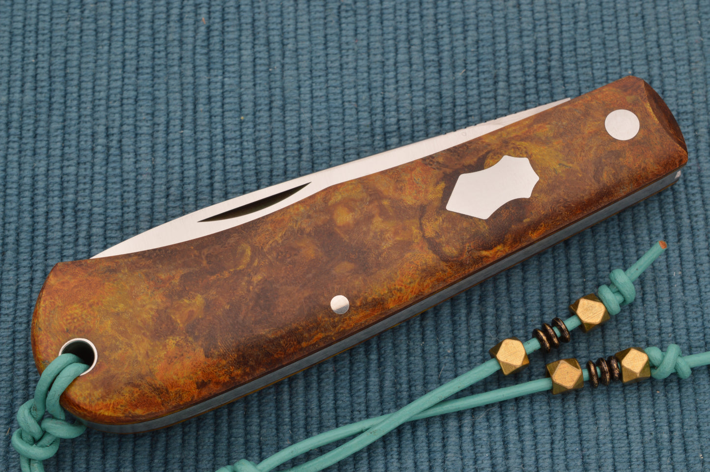 Tom Ploppert 80% F1 Shadow Pattern Slip-Joint, Vintage World War II German Micarta