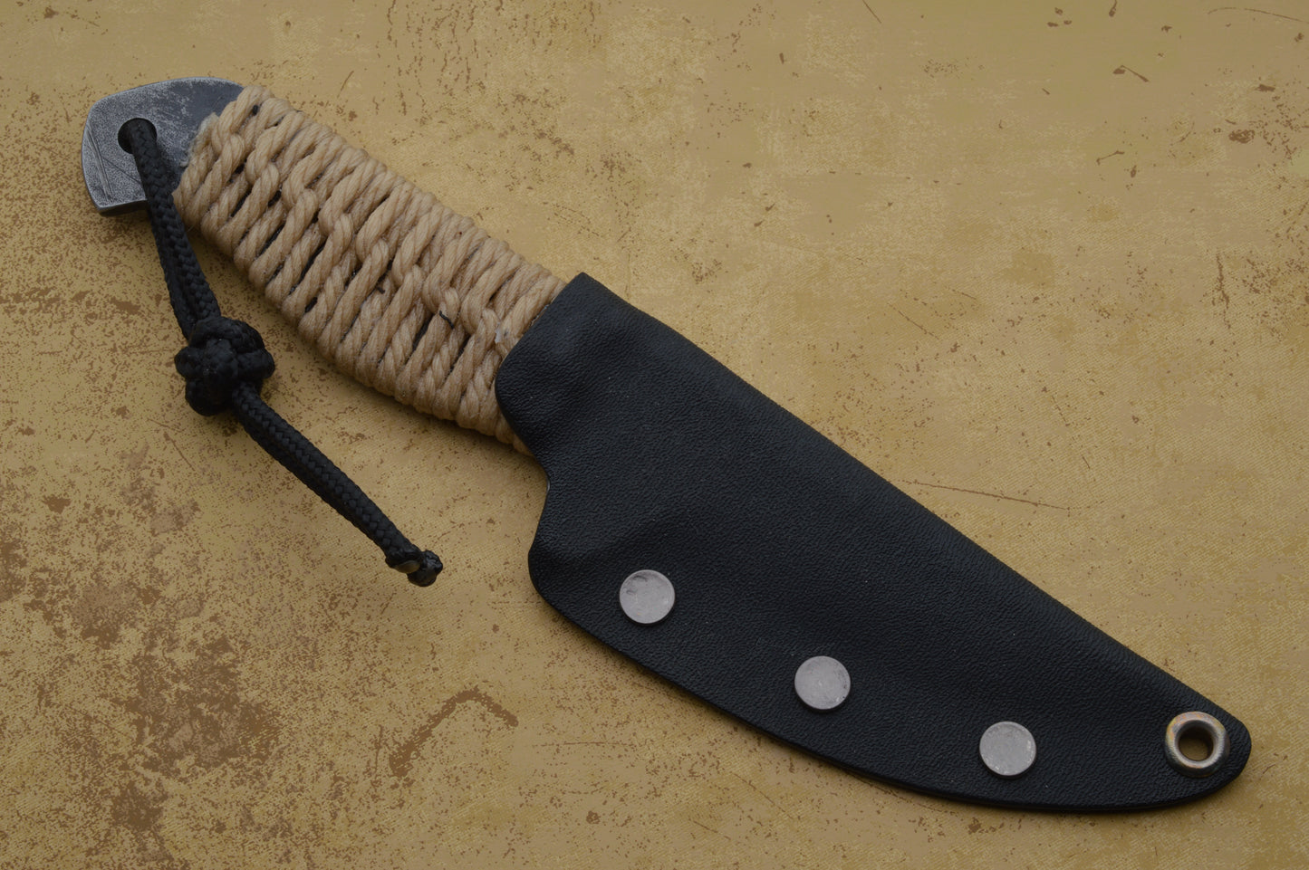 G.H.K. "Compact Tanto" Fixed Blade Knife, Kydex Sheath