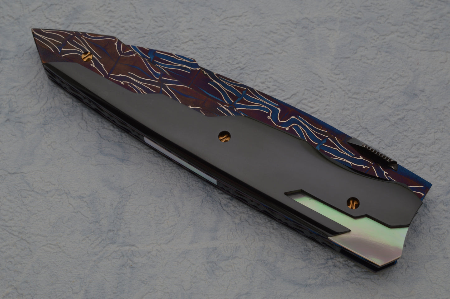 Deryk D.C. Munroe Sole Authorship PTERODACTYL Custom Art Knife, Liner-Lock Folder (SOLD)