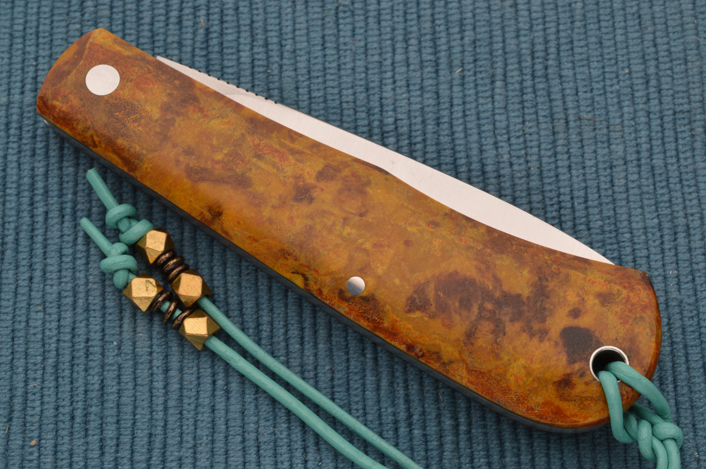 Tom Ploppert 80% F1 Shadow Pattern Slip-Joint, Vintage World War II German Micarta