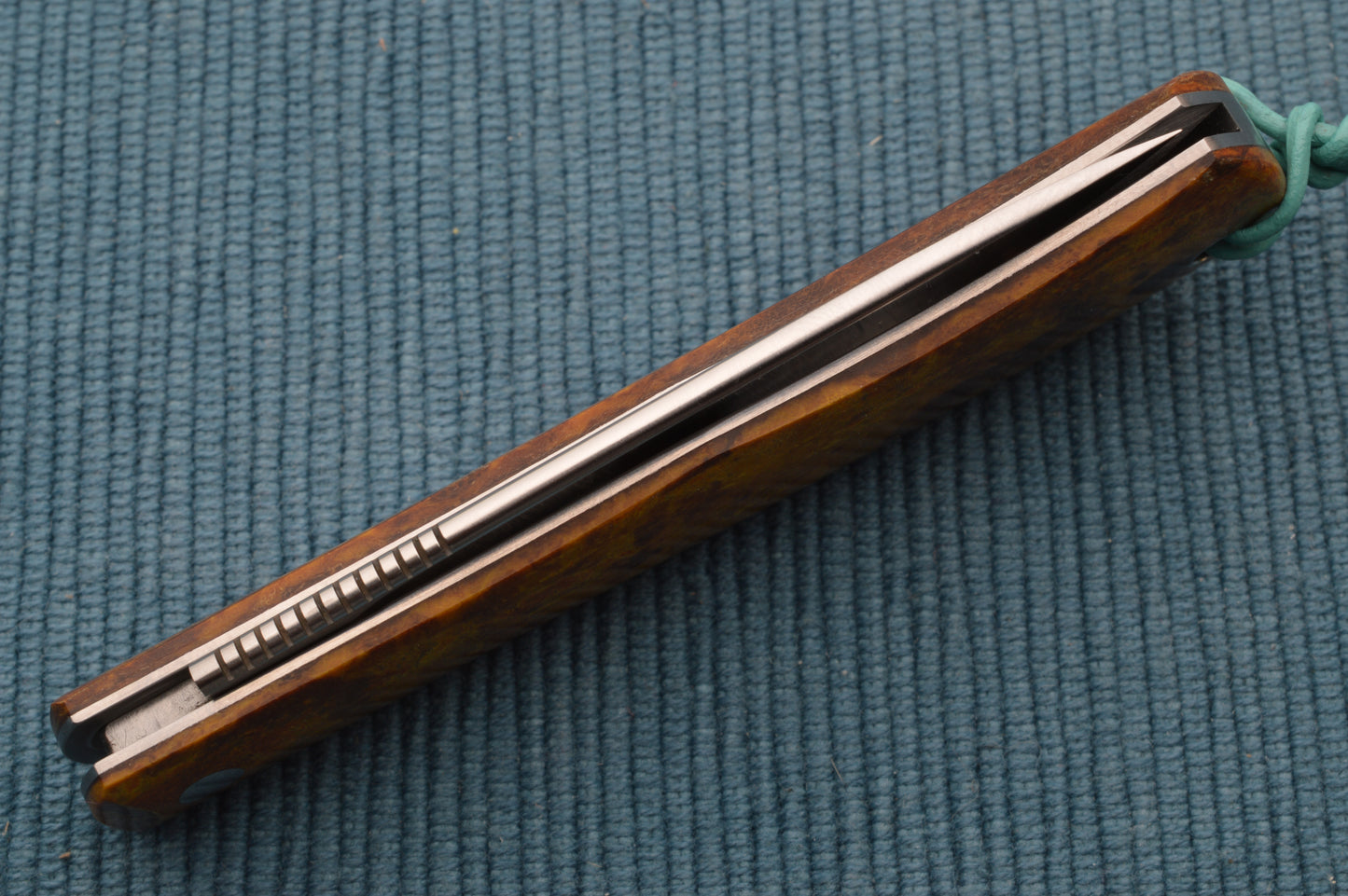 Tom Ploppert 80% F1 Shadow Pattern Slip-Joint, Vintage World War II German Micarta