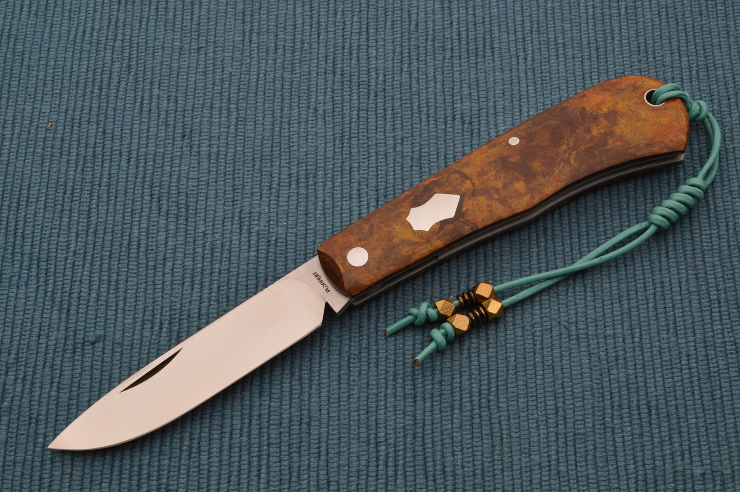 Tom Ploppert 80% F1 Shadow Pattern Slip-Joint, Vintage World War II German Micarta