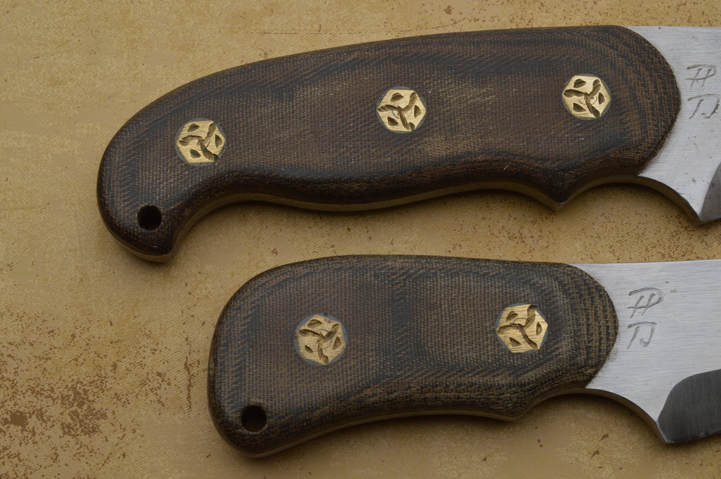 Phill Hartsfield Hunter and Utility Knives Set, Leather Sheaths
