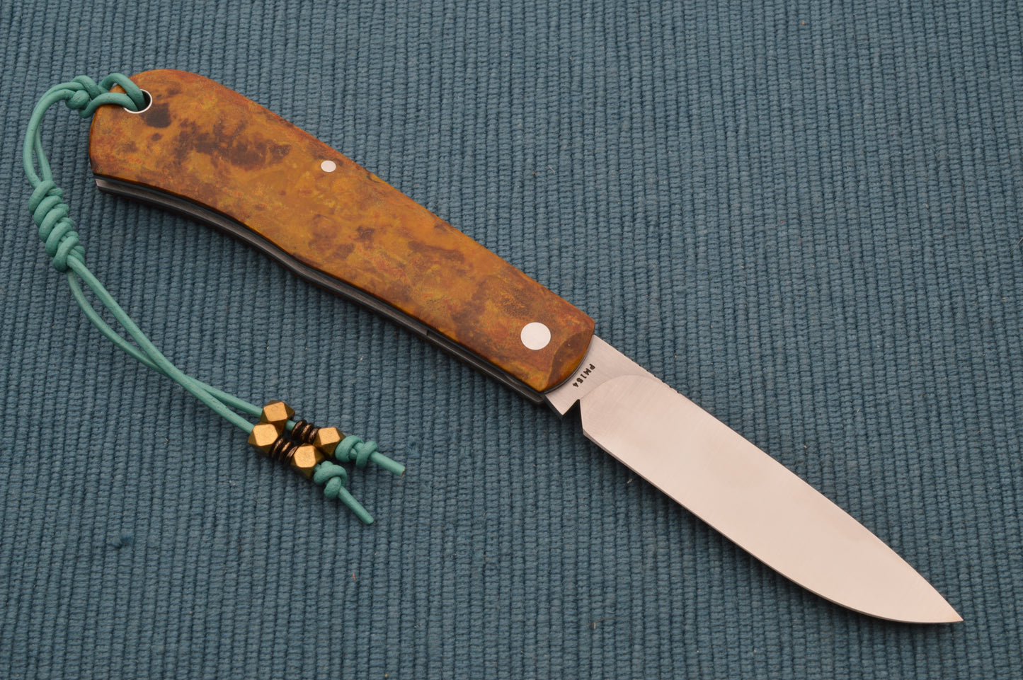 Tom Ploppert 80% F1 Shadow Pattern Slip-Joint, Vintage World War II German Micarta