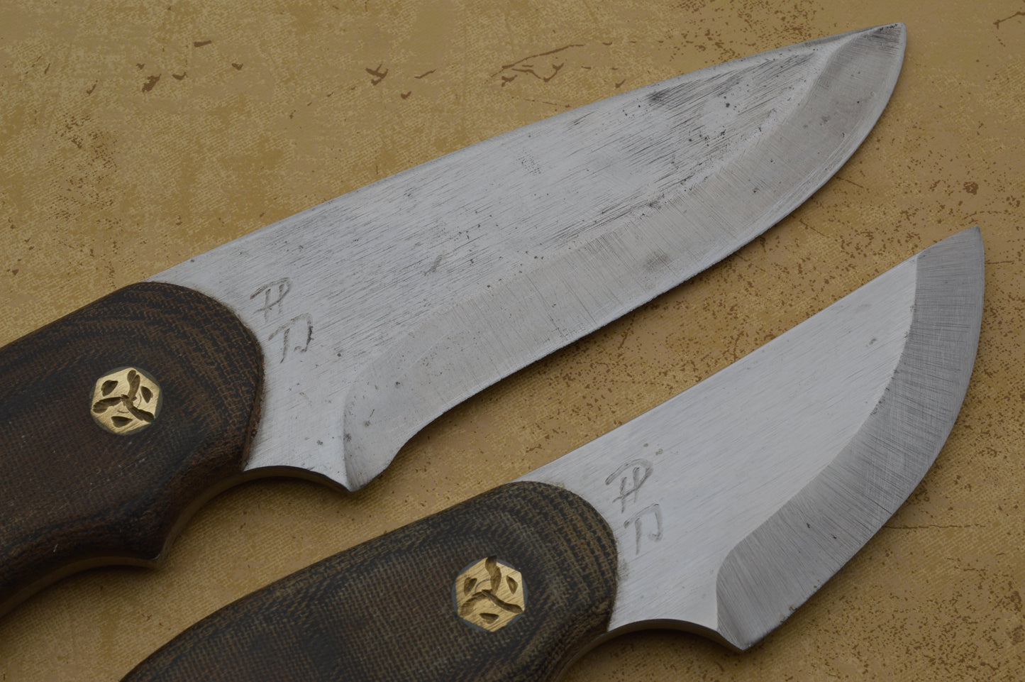 Phill Hartsfield Hunter and Utility Knives Set, Leather Sheaths