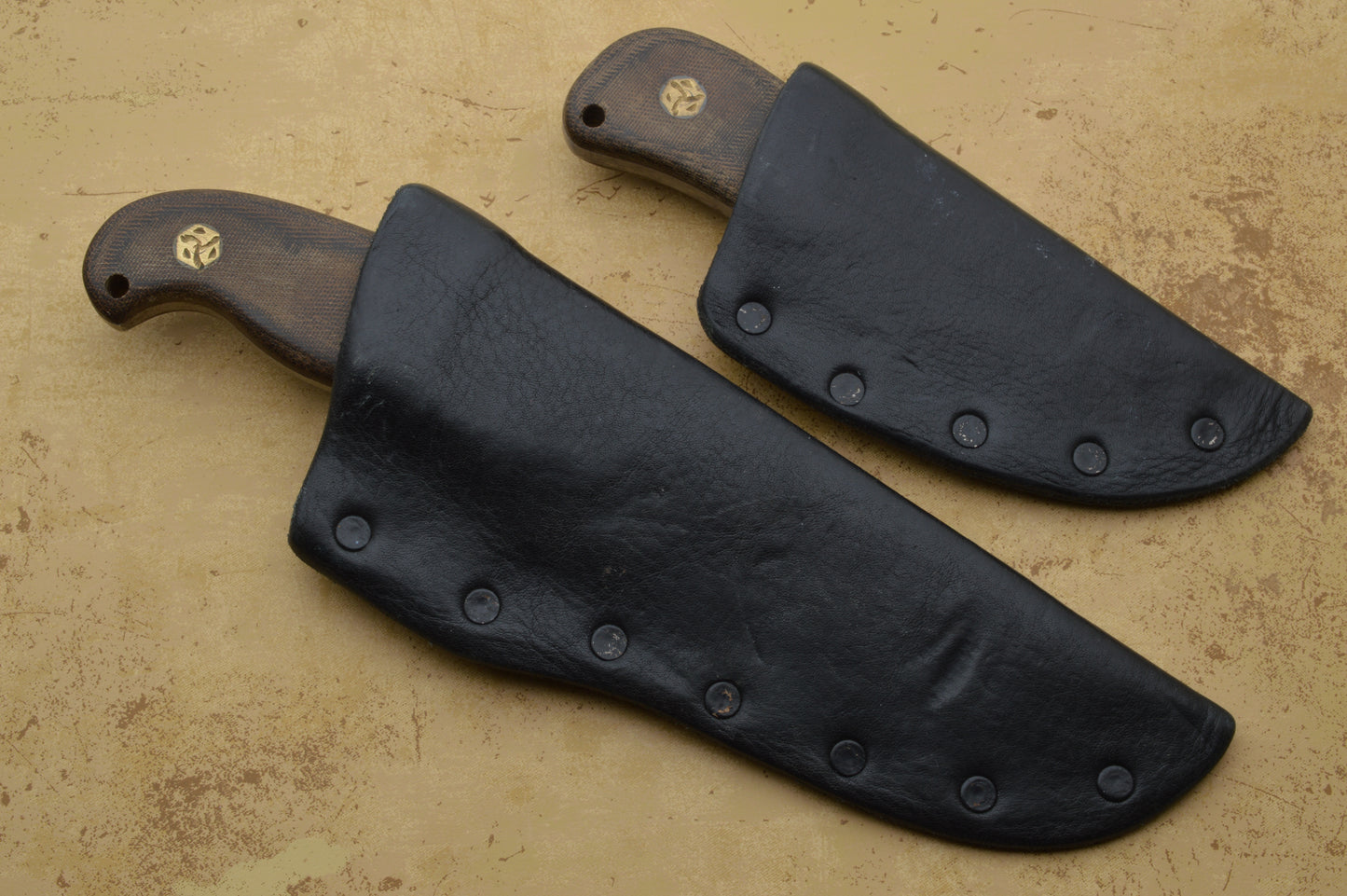 Phill Hartsfield Hunter and Utility Knives Set, Leather Sheaths