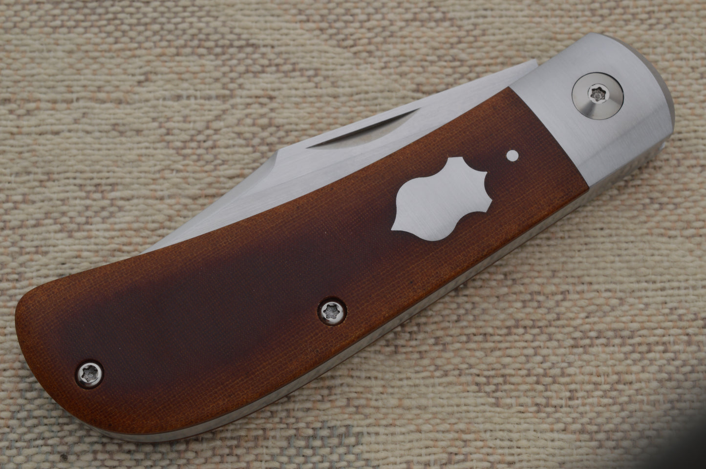 Enrique Peña Custom Lanny's Clip Slip-Joint Folding Knife, Bourbon Micarta (SOLD)