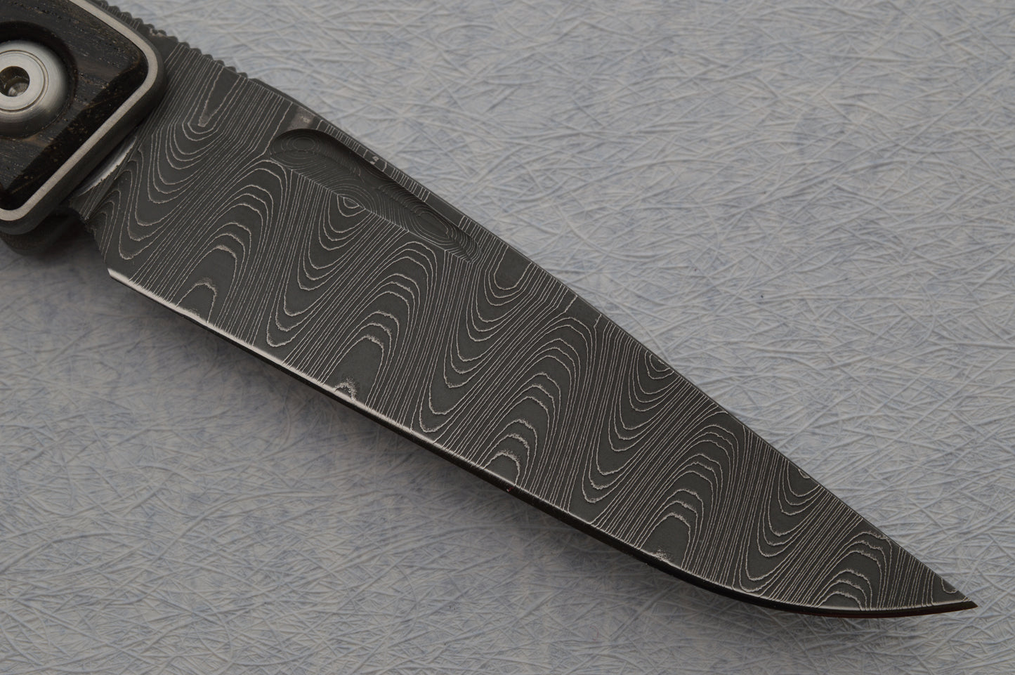 Chris Reeve Devin Thomas Damascus Mnandi, Bog Oak Inlay Liner-Lock Folding Knife (SOLD)
