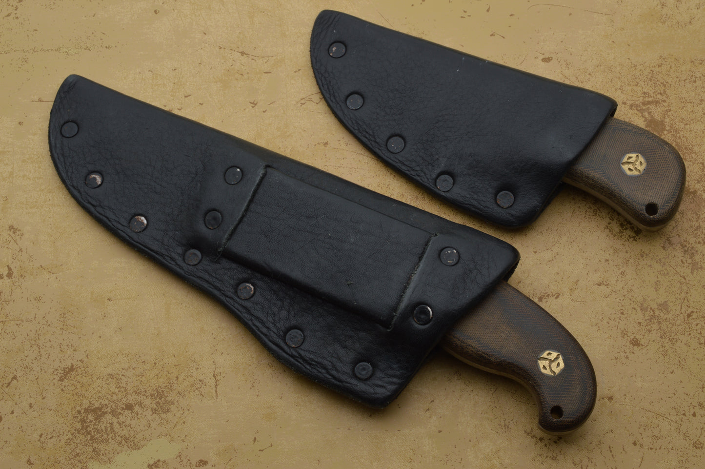 Phill Hartsfield Hunter and Utility Knives Set, Leather Sheaths