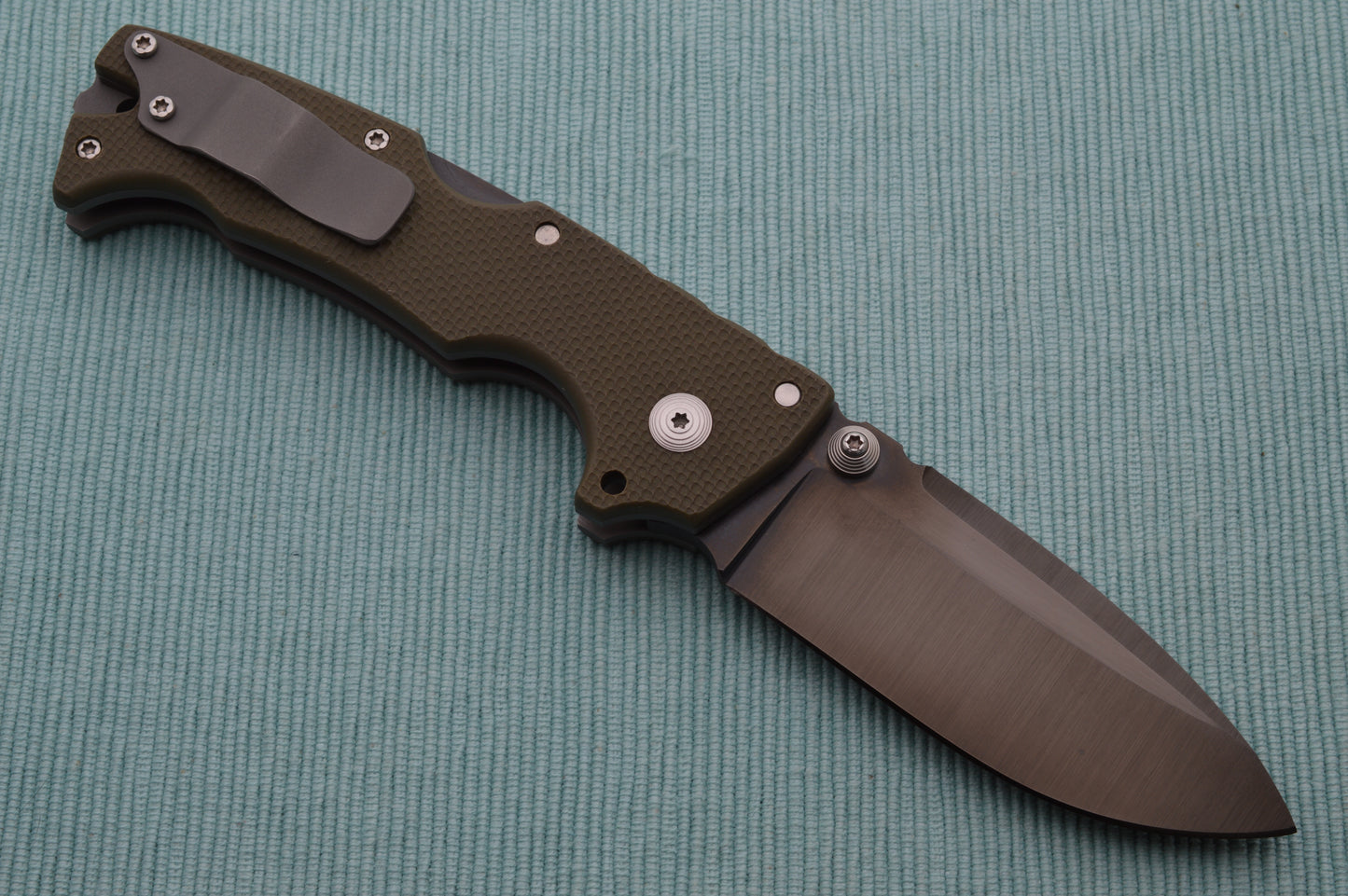 Andrew Demko Custom AD10, OD Green, Lock-Back Folding Knife (SOLD)