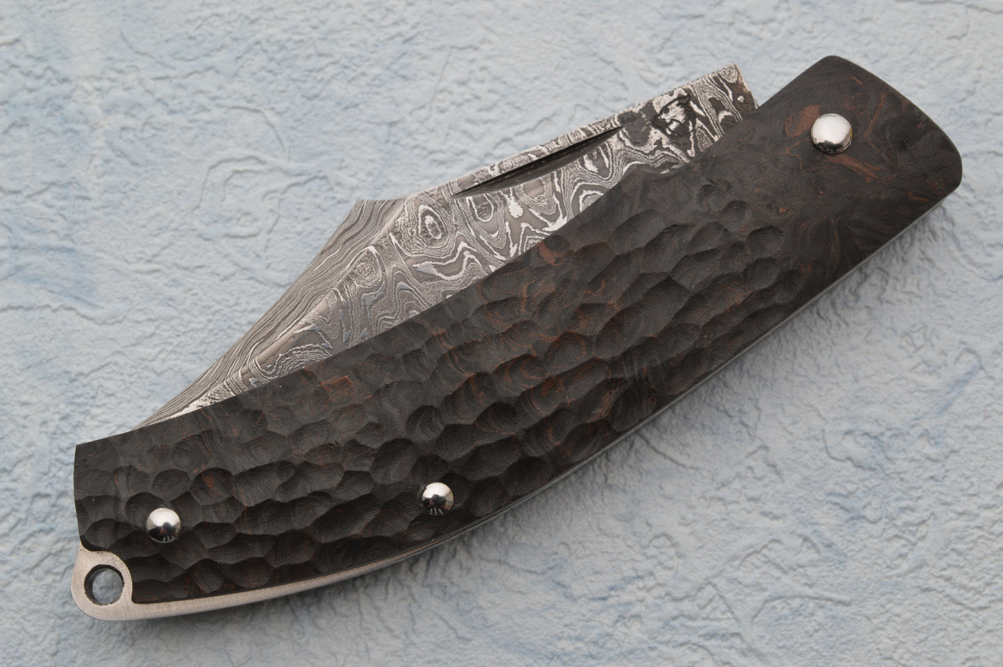 David Breniere Damascus FURY Slip-Joint Folding Knife (SOLD)