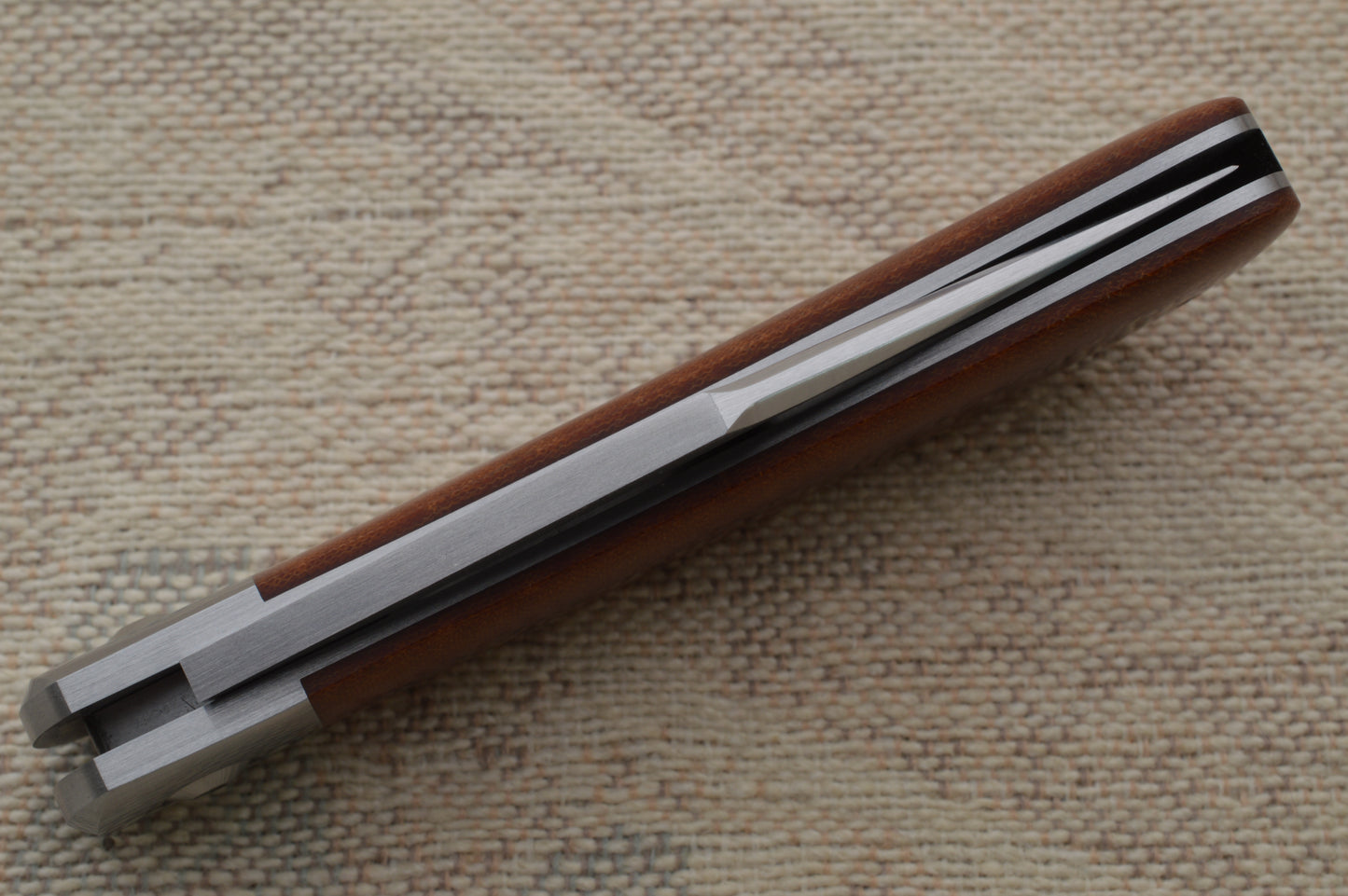 Enrique Peña Custom Lanny's Clip Slip-Joint Folding Knife, Bourbon Micarta (SOLD)