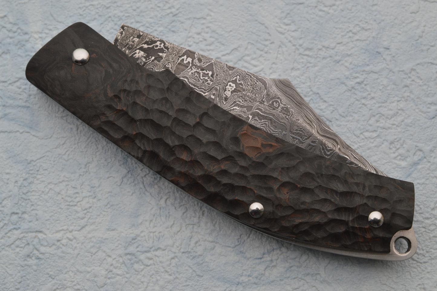 David Breniere Damascus FURY Slip-Joint Folding Knife (SOLD)