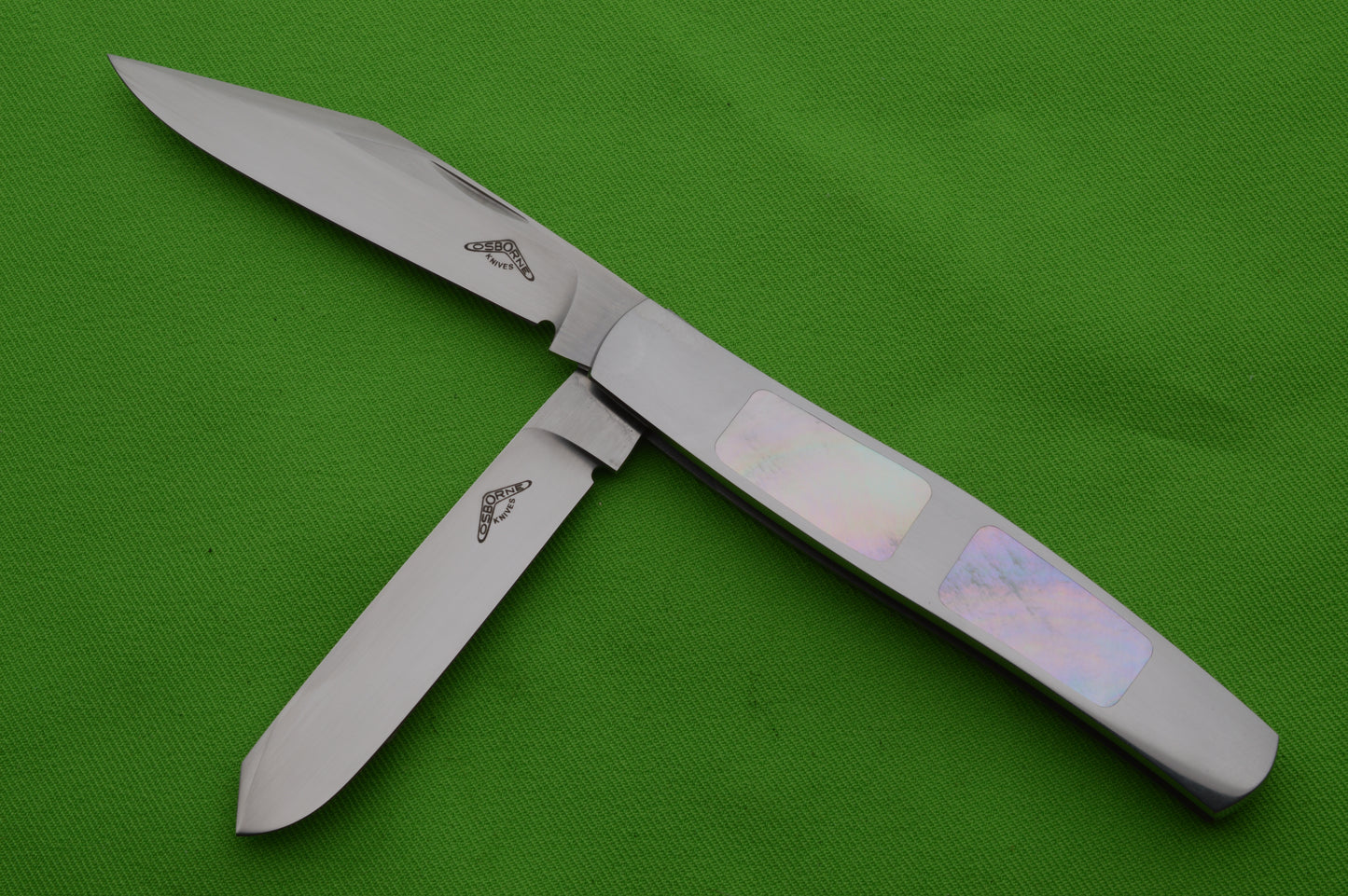 Warren Osborne Interframe Two-Blade Stockman, Mother of Pearl Inlays (SOLD)