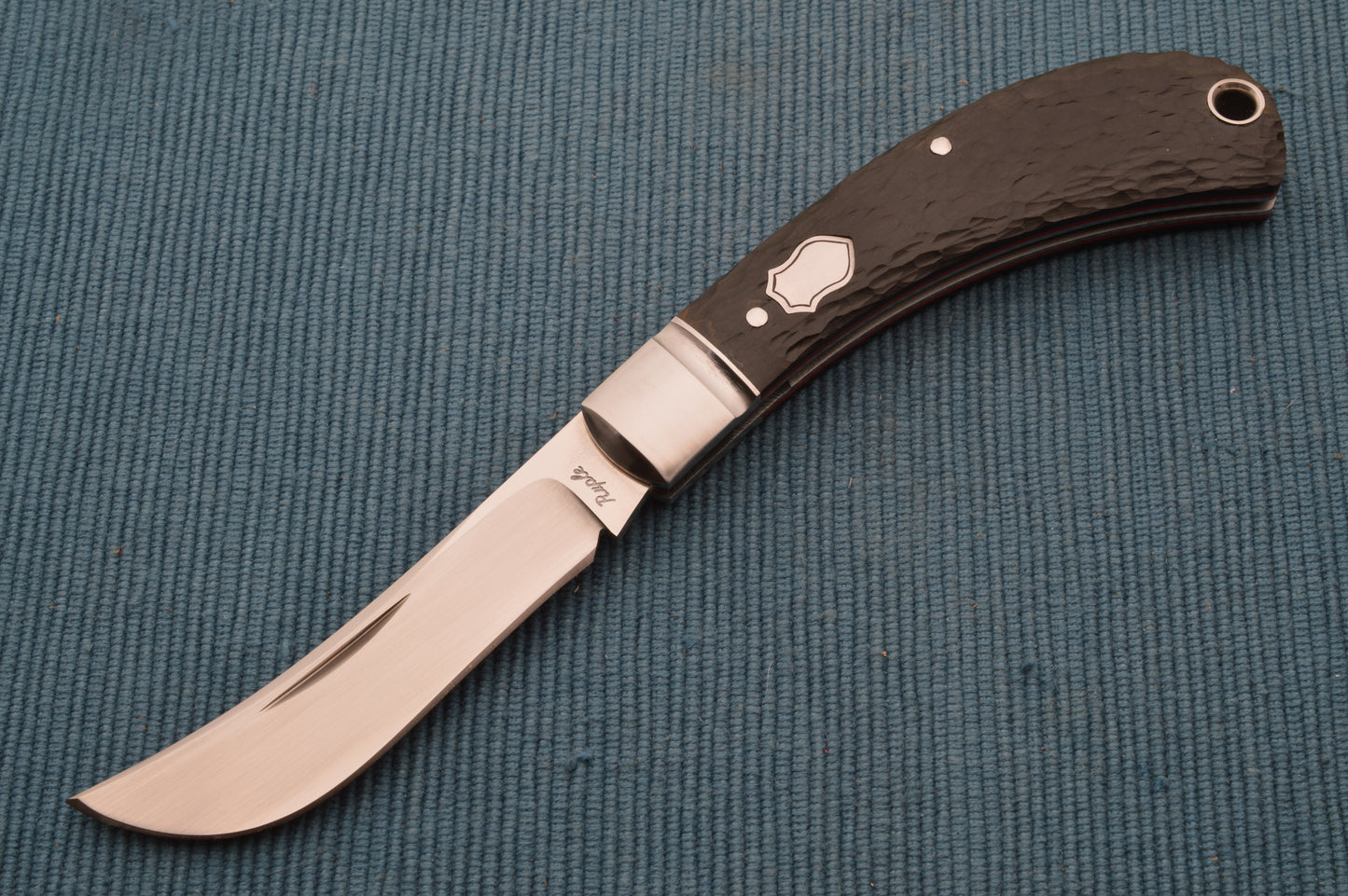 Bill Ruple Pleasanton Persian Hand Jigged Micarta, Slip-Joint Folding Knife