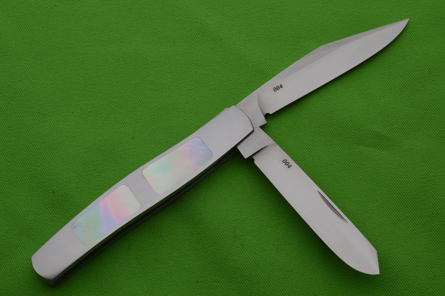 Warren Osborne Interframe Two-Blade Stockman, Mother of Pearl Inlays (SOLD)