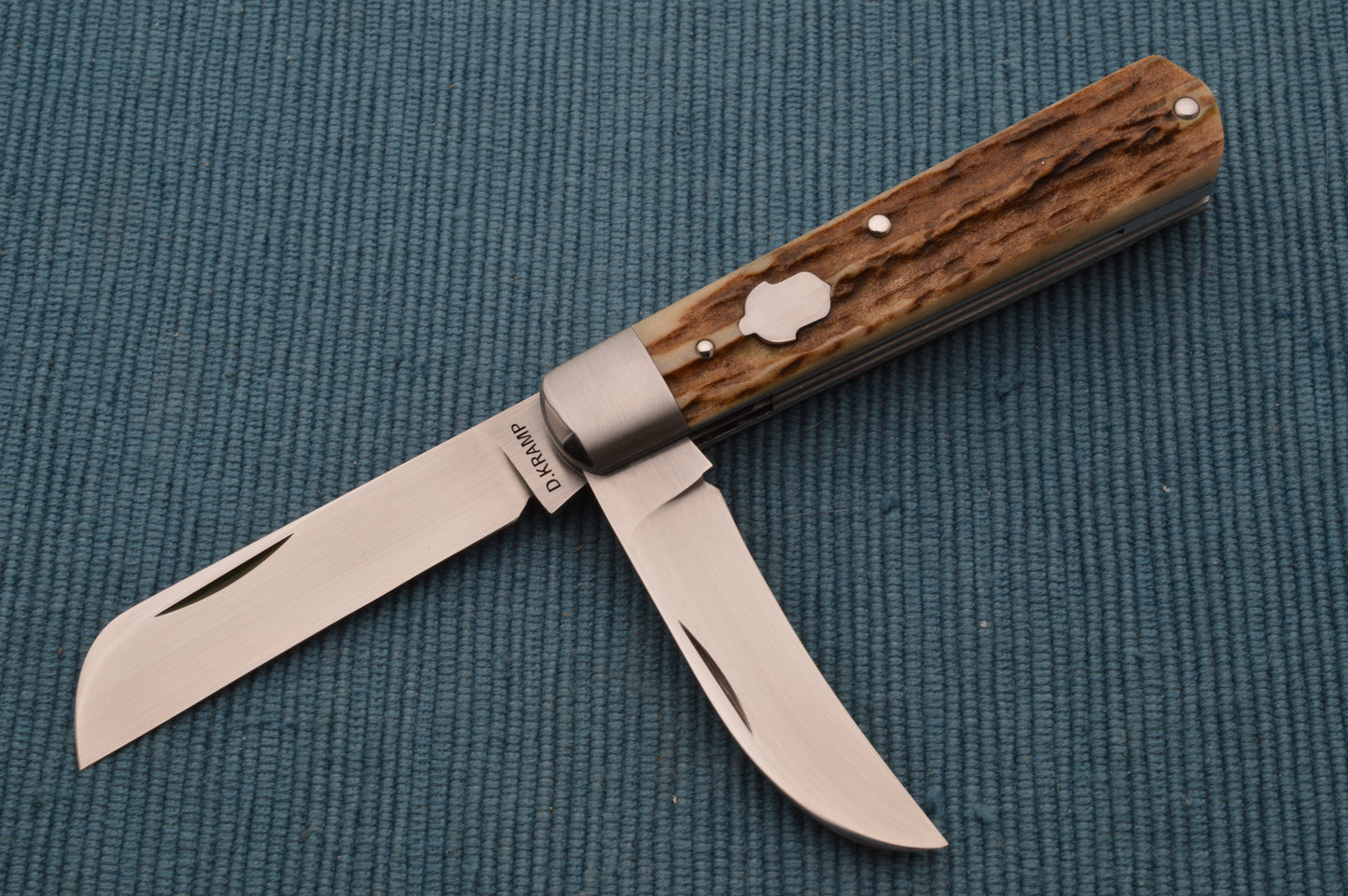 David Kramp 2-Blade FORAGER JACK European Red Stag Slip-Joint Folding Knife (SOLD)
