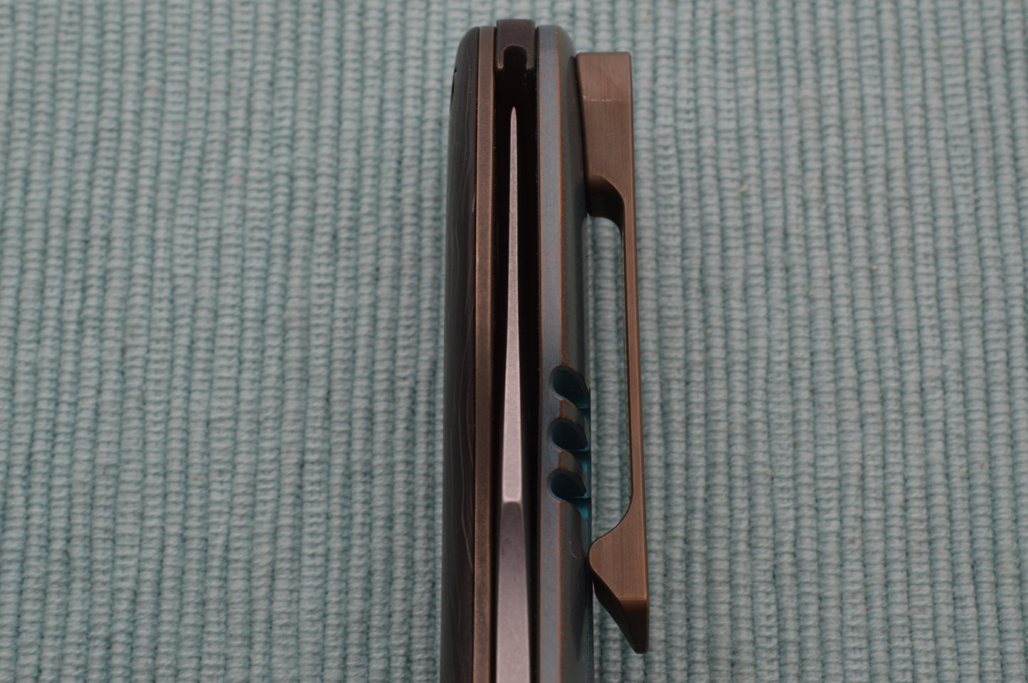 Michael Zieba S7 Nitro-V, Marble Carbon Fiber Frame-Lock Folding Flipper Knife (SOLD)