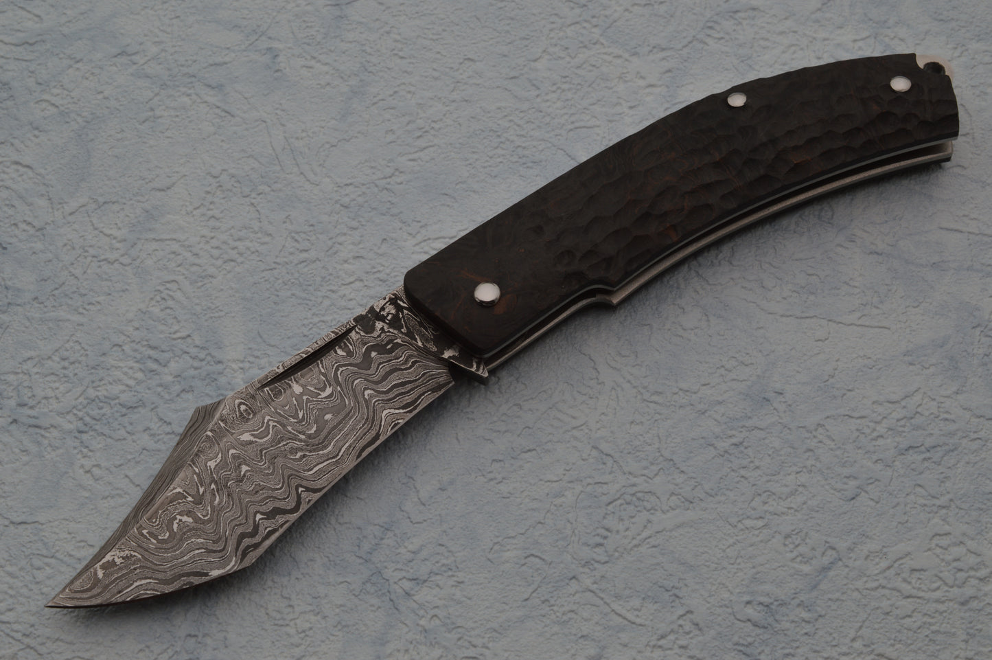 David Breniere Damascus FURY Slip-Joint Folding Knife (SOLD)