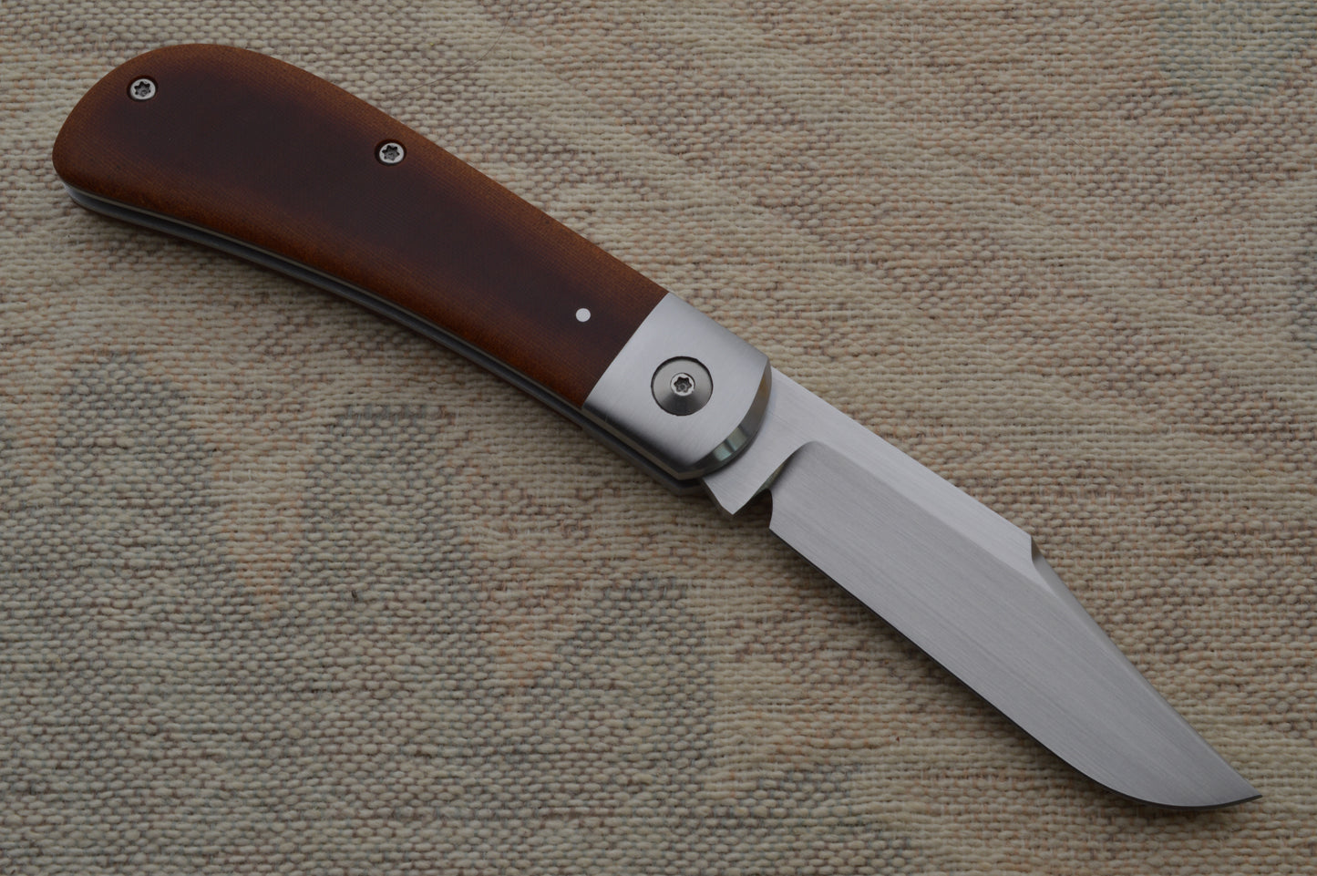 Enrique Peña Custom Lanny's Clip Slip-Joint Folding Knife, Bourbon Micarta (SOLD)