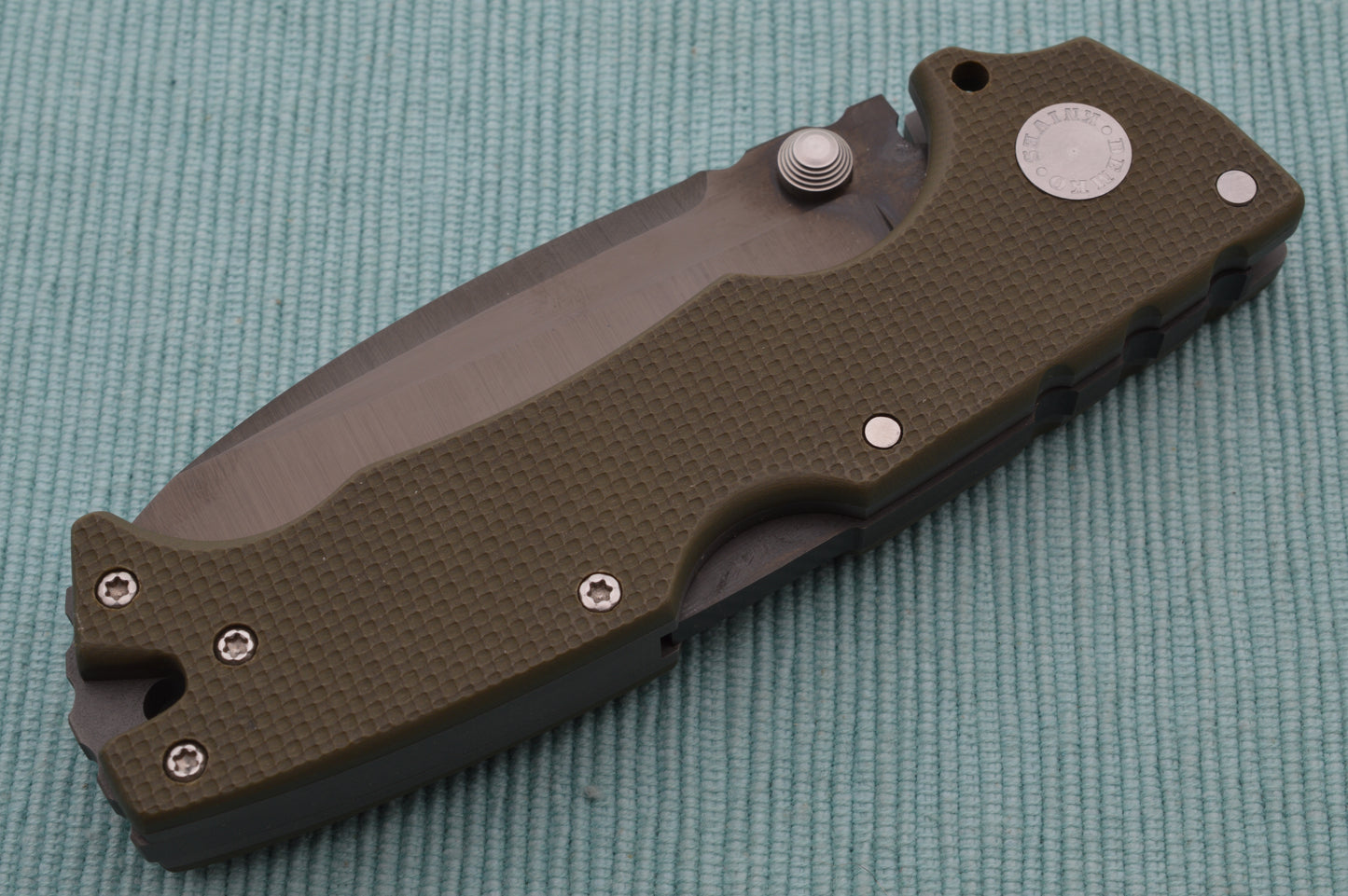 Andrew Demko Custom AD10, OD Green, Lock-Back Folding Knife (SOLD)