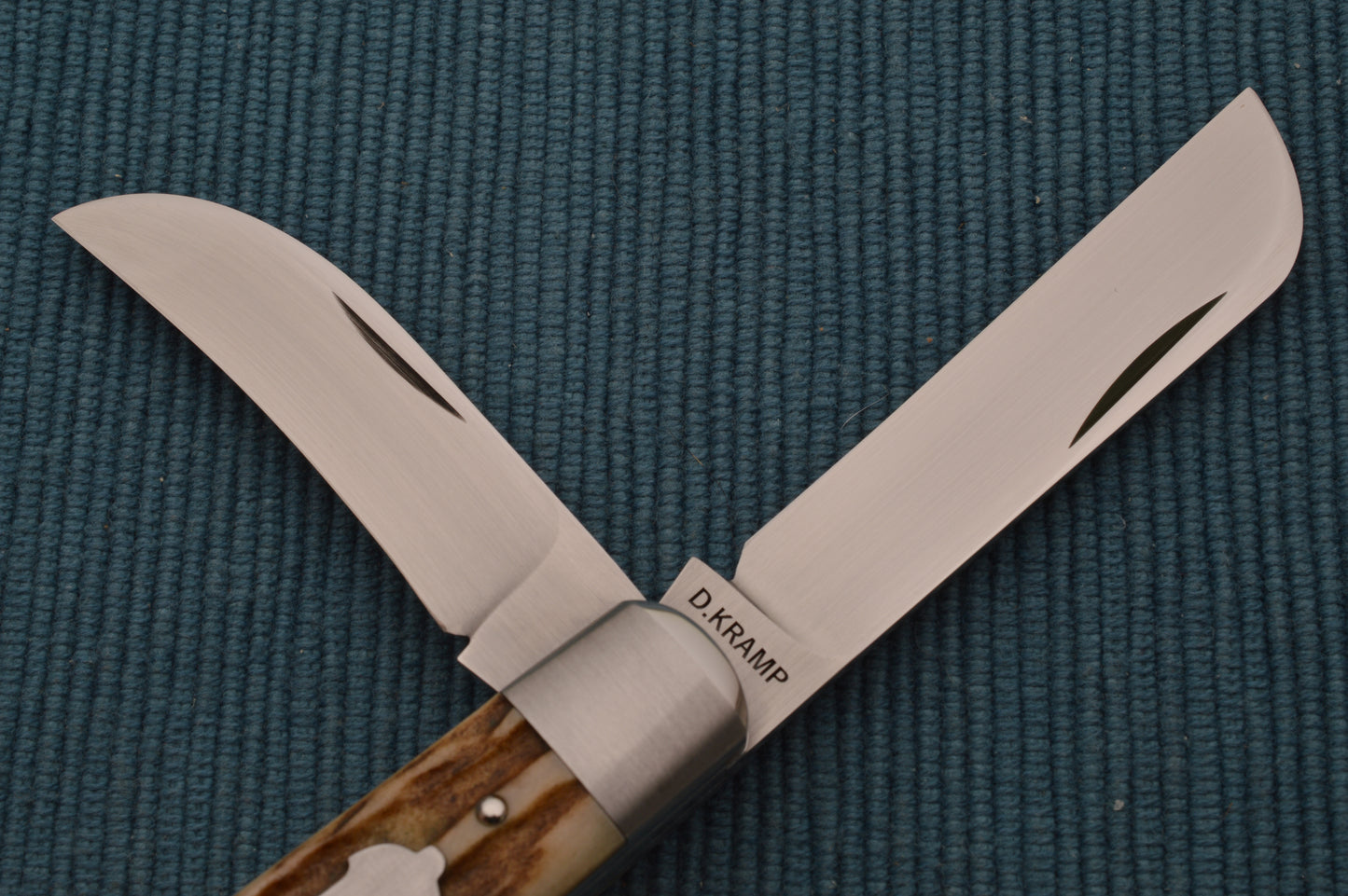 David Kramp 2-Blade FORAGER JACK European Red Stag Slip-Joint Folding Knife (SOLD)