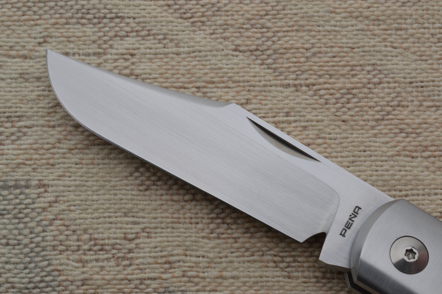 Enrique Peña Custom Lanny's Clip Slip-Joint Folding Knife, Bourbon Micarta (SOLD)