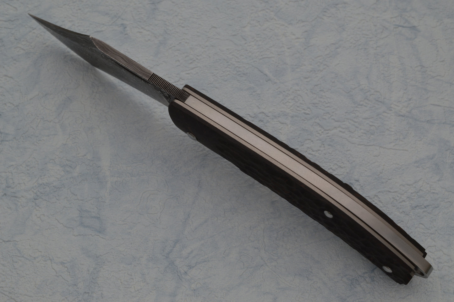 David Breniere Damascus FURY Slip-Joint Folding Knife (SOLD)