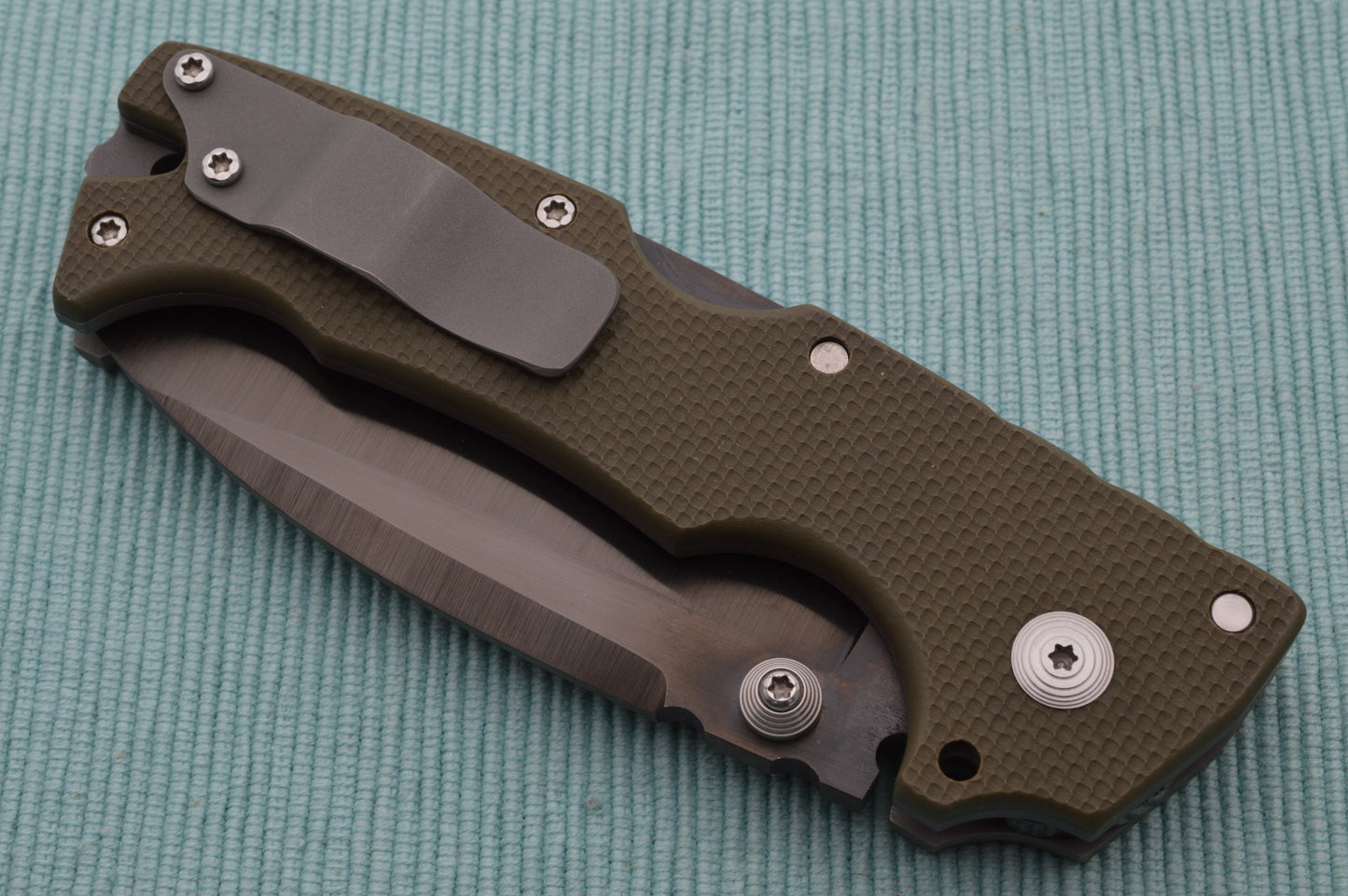 Andrew Demko Custom AD10, OD Green, Lock-Back Folding Knife (SOLD)