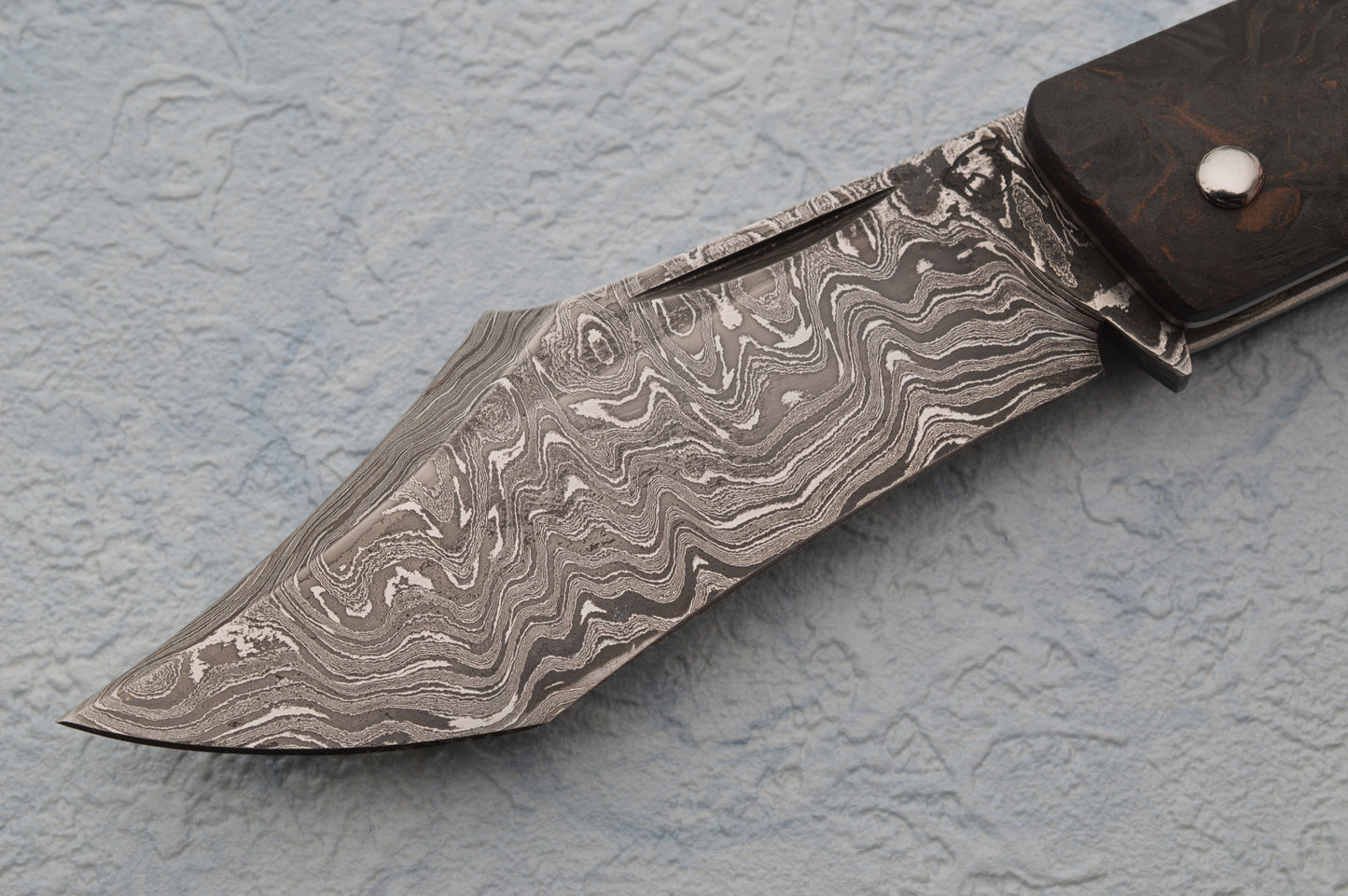 David Breniere Damascus FURY Slip-Joint Folding Knife (SOLD)