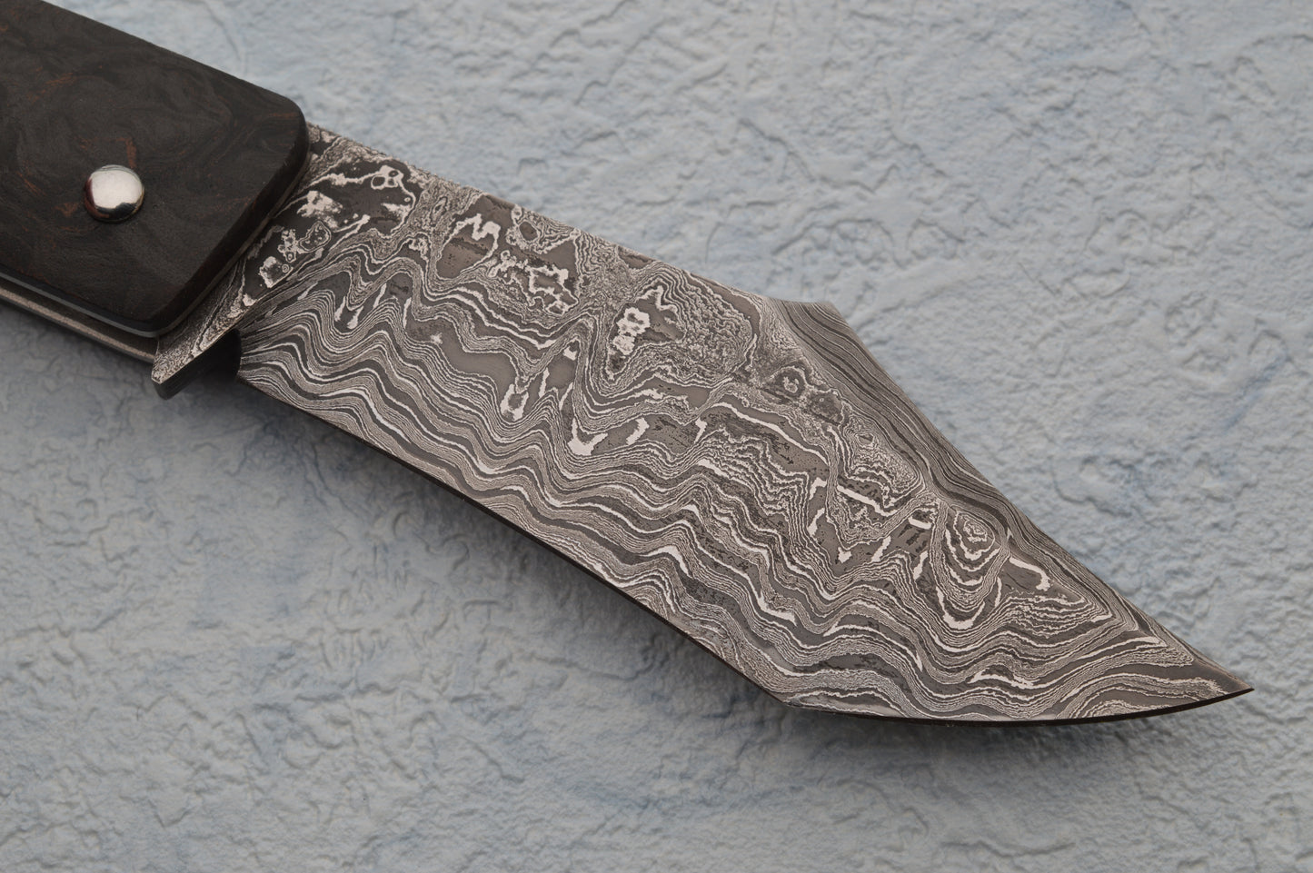 David Breniere Damascus FURY Slip-Joint Folding Knife (SOLD)