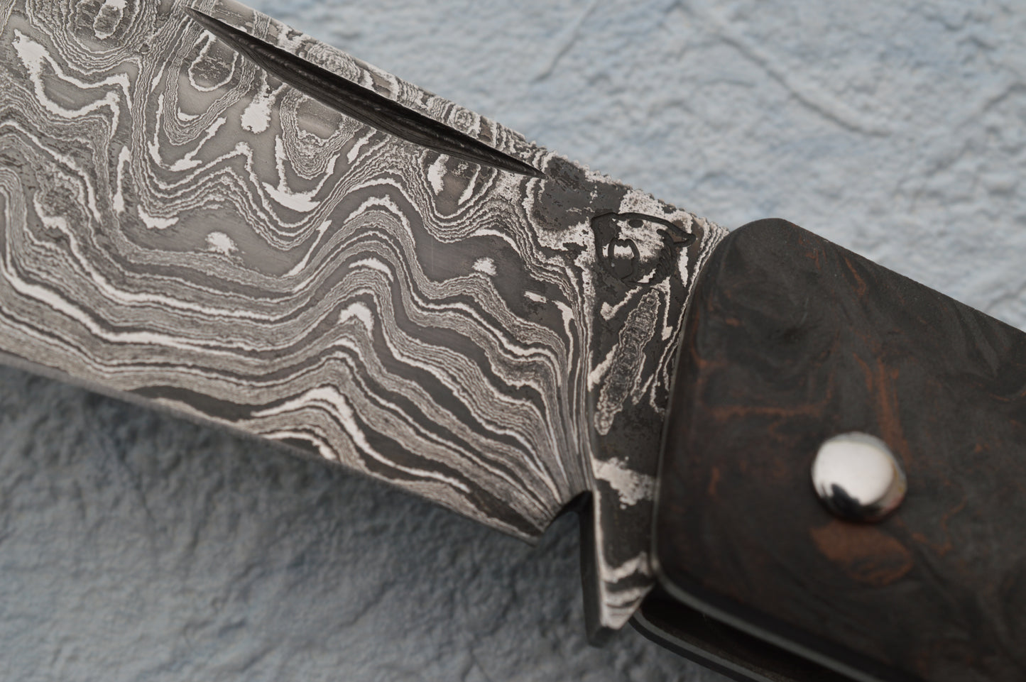 David Breniere Damascus FURY Slip-Joint Folding Knife (SOLD)