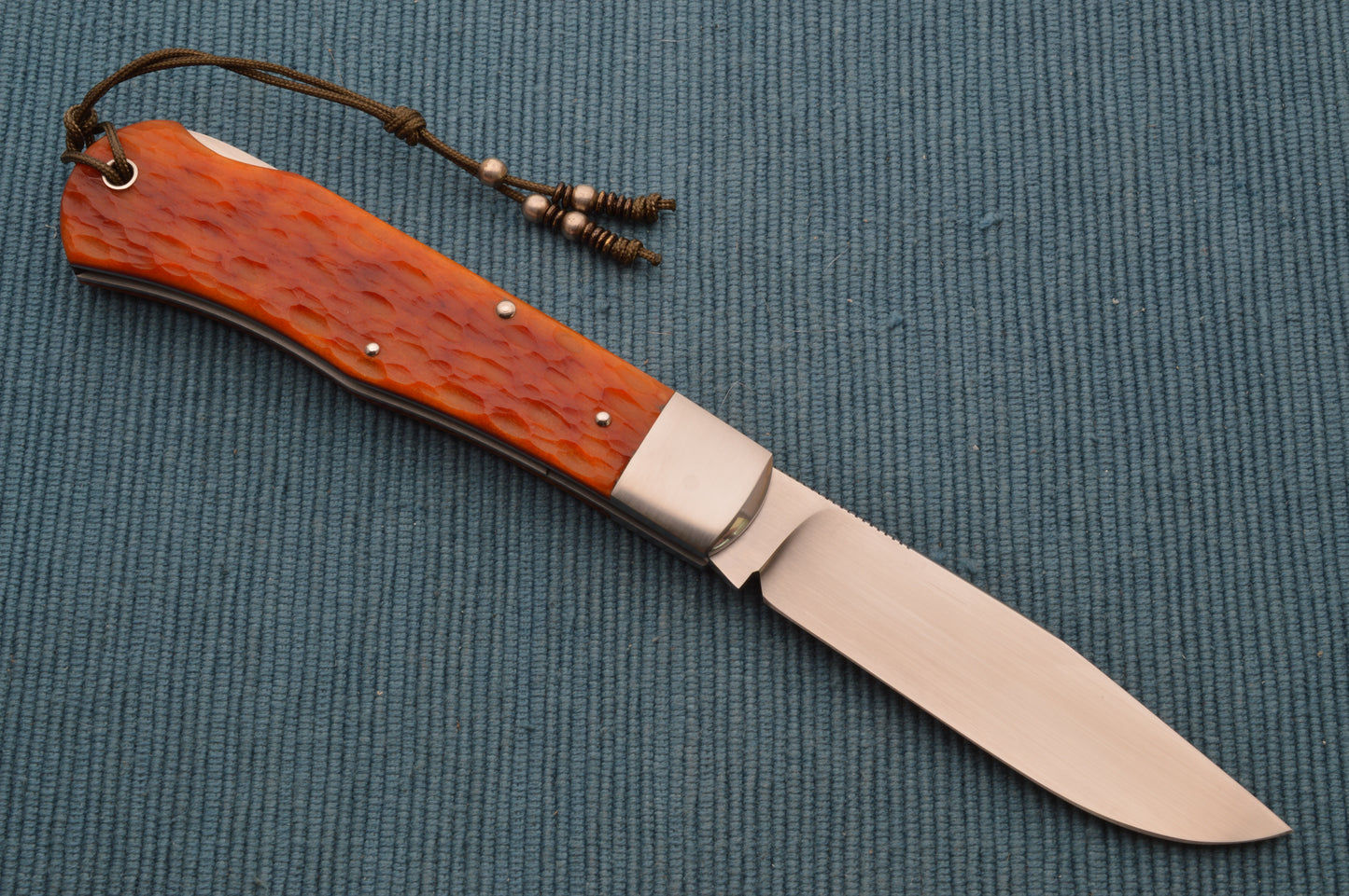 Tom Ploppert Remington 1303 Amber Jigged Bone Lock-Back Folding Knife