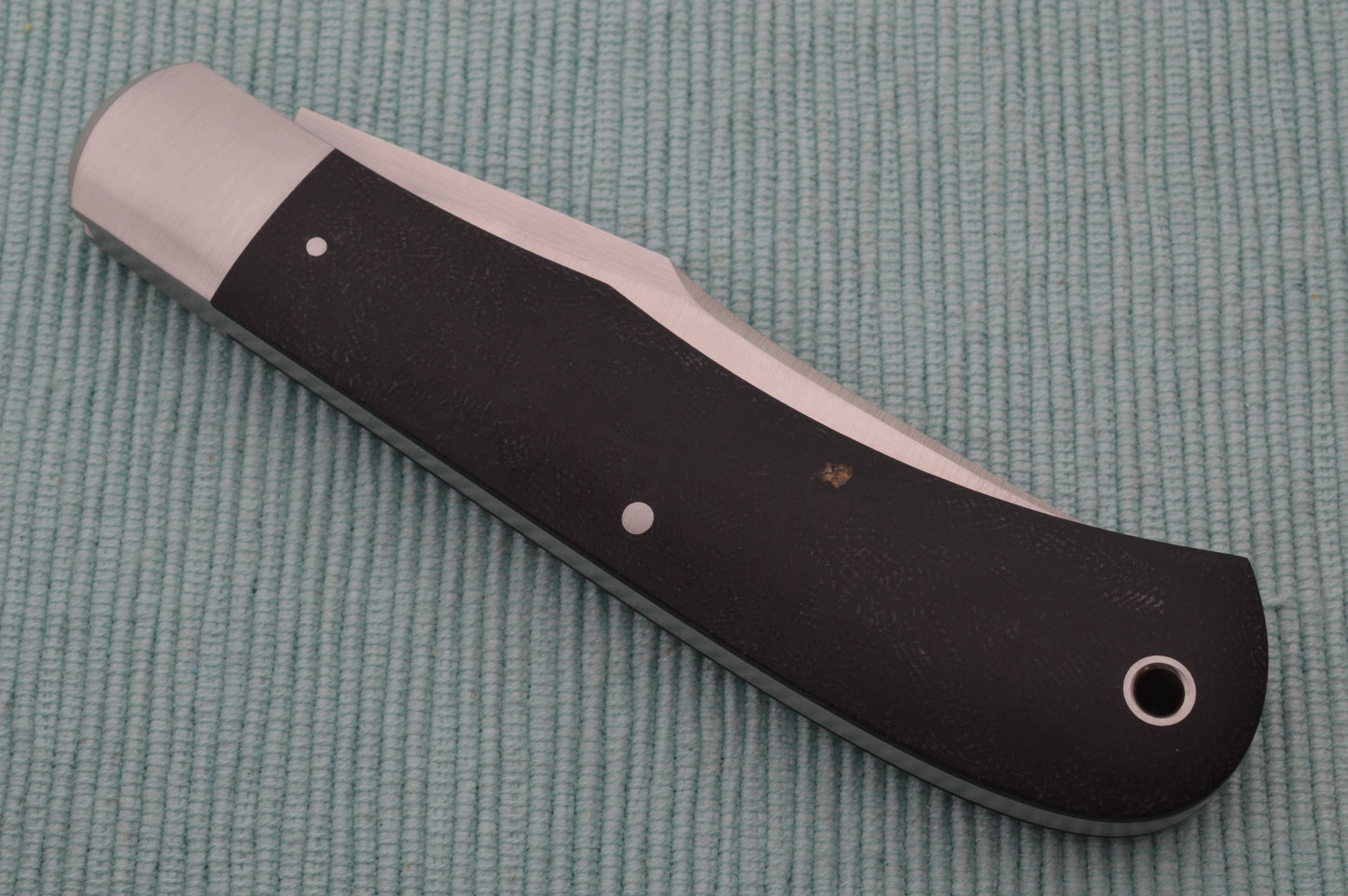 Enrique Peña Full-Size BackPocket Trapper Vintage Westinghouse Black Micarta Slip-Joint Folding Knife