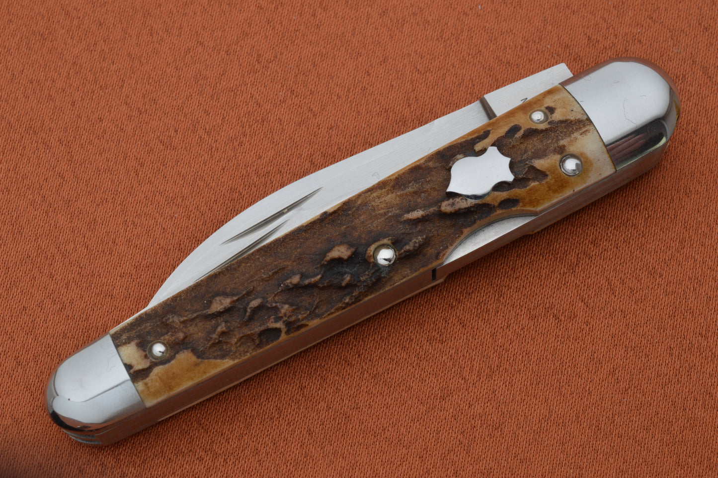 Tim Robertson 3-Blade Stag Lock-Back Whittler LBW