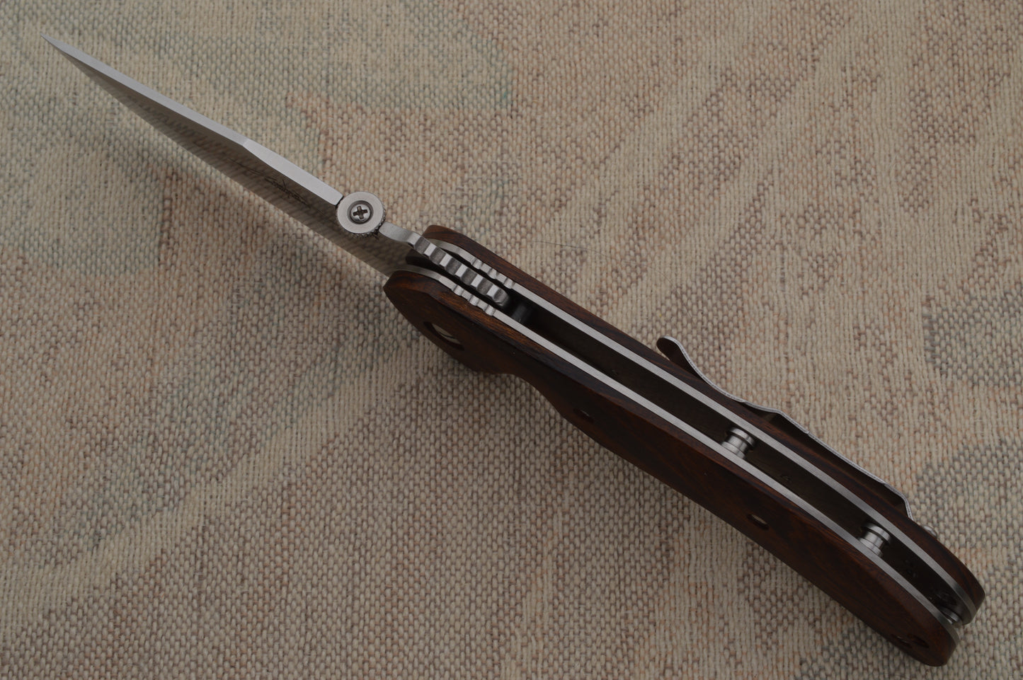 Ernie Emerson COMANCHERO Prototype, Stablilized Wood Scales, Blade Show 2025 (SOLD)
