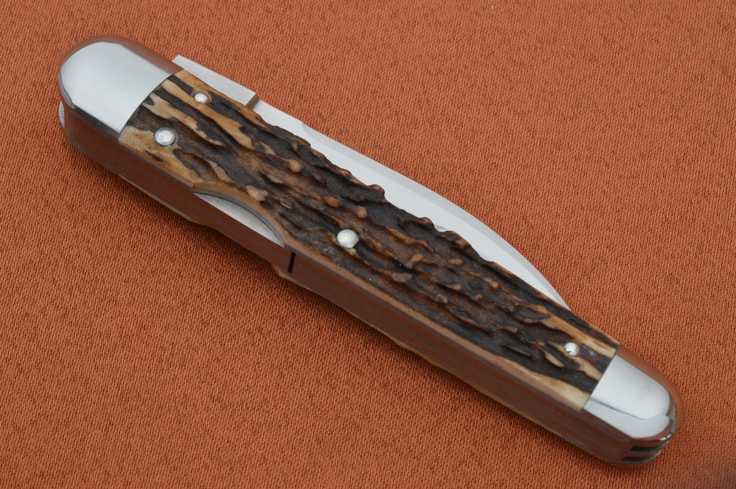 Tim Robertson 3-Blade Stag Lock-Back Whittler LBW