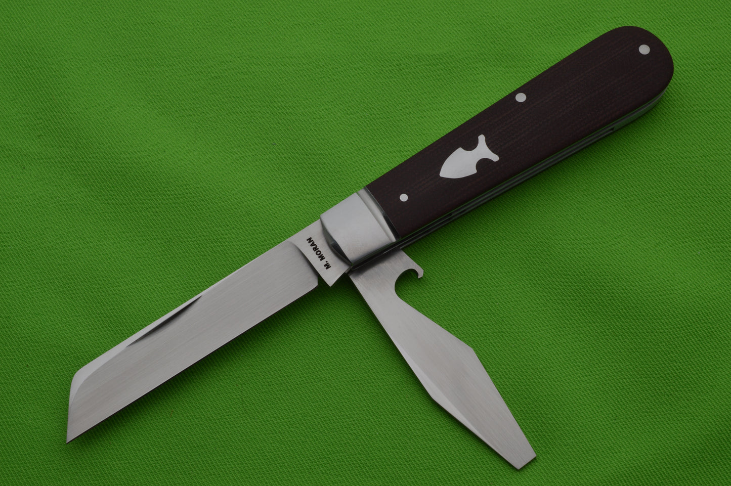 Mike Moran Regular Straight Jack Caplifter Slip-Joint Folding Knife, Sheepsfoot + Bottle Opener (SOLD)