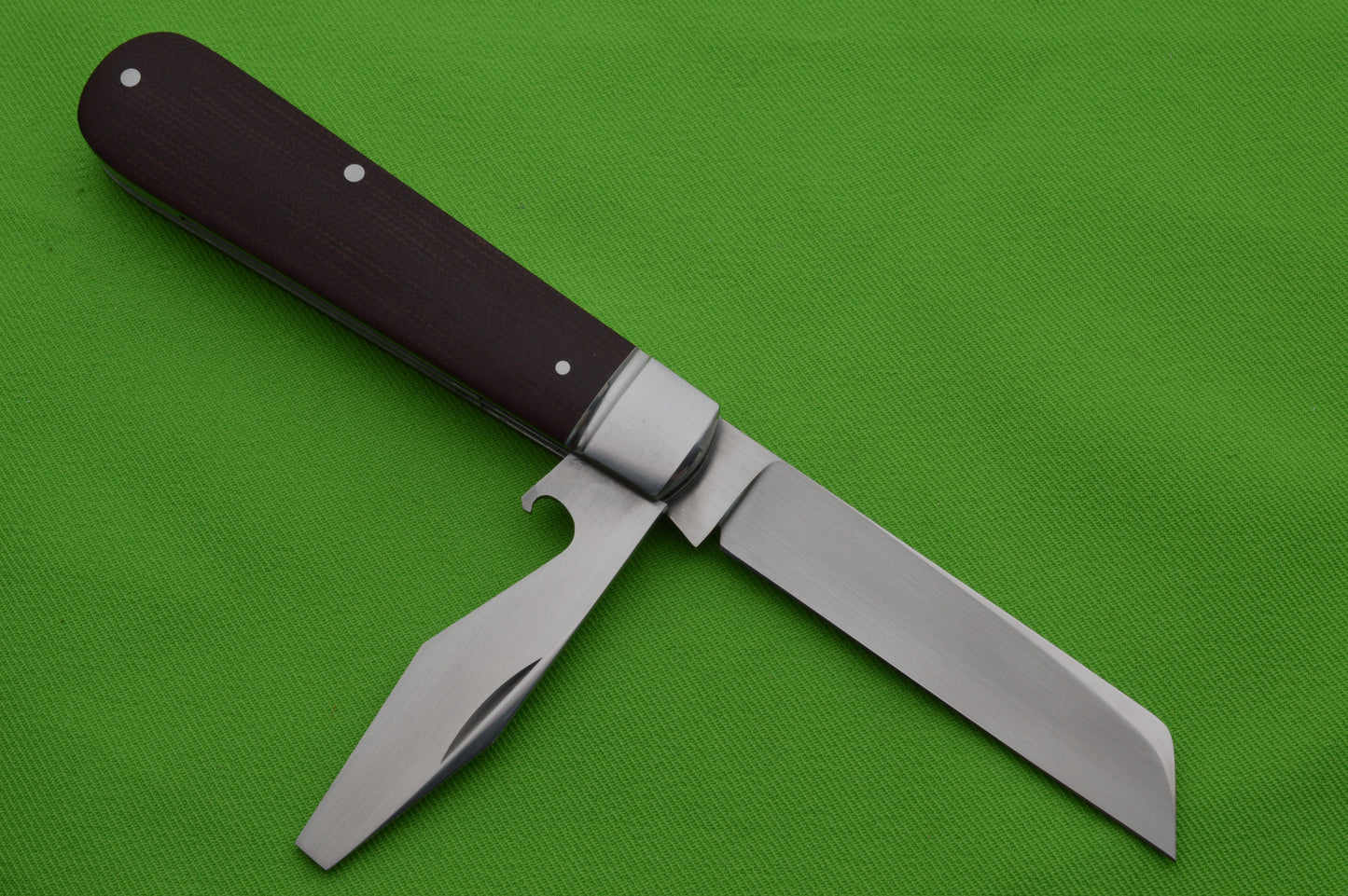 Mike Moran Regular Straight Jack Caplifter Slip-Joint Folding Knife, Sheepsfoot + Bottle Opener (SOLD)