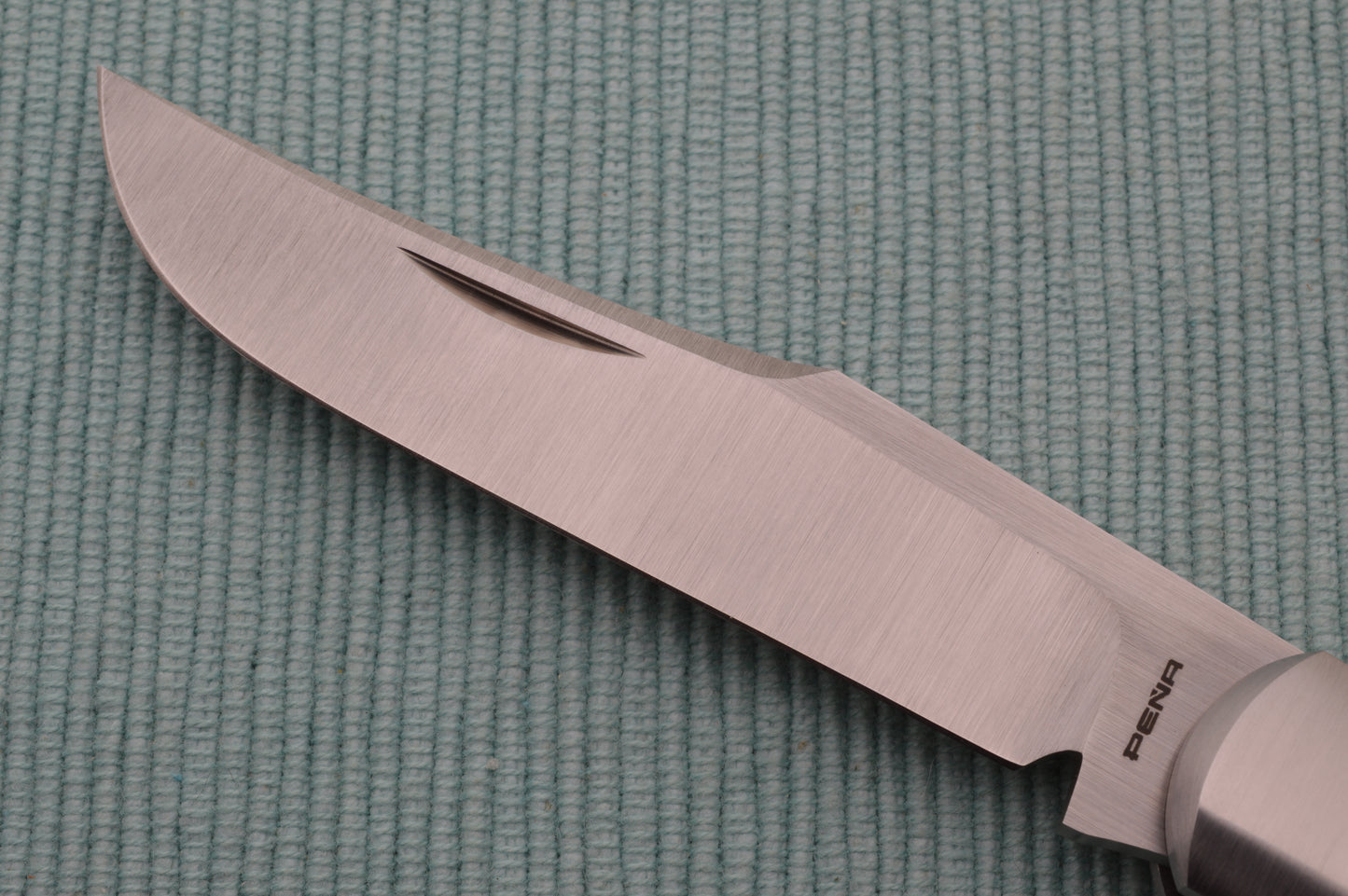 Enrique Peña Full-Size BackPocket Trapper Vintage Westinghouse Black Micarta Slip-Joint Folding Knife