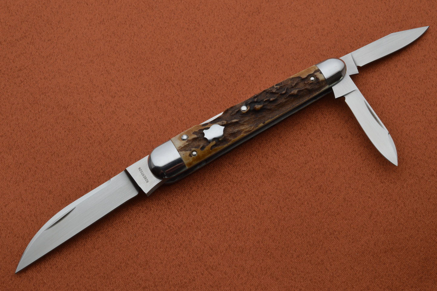 Tim Robertson 3-Blade Stag Lock-Back Whittler LBW