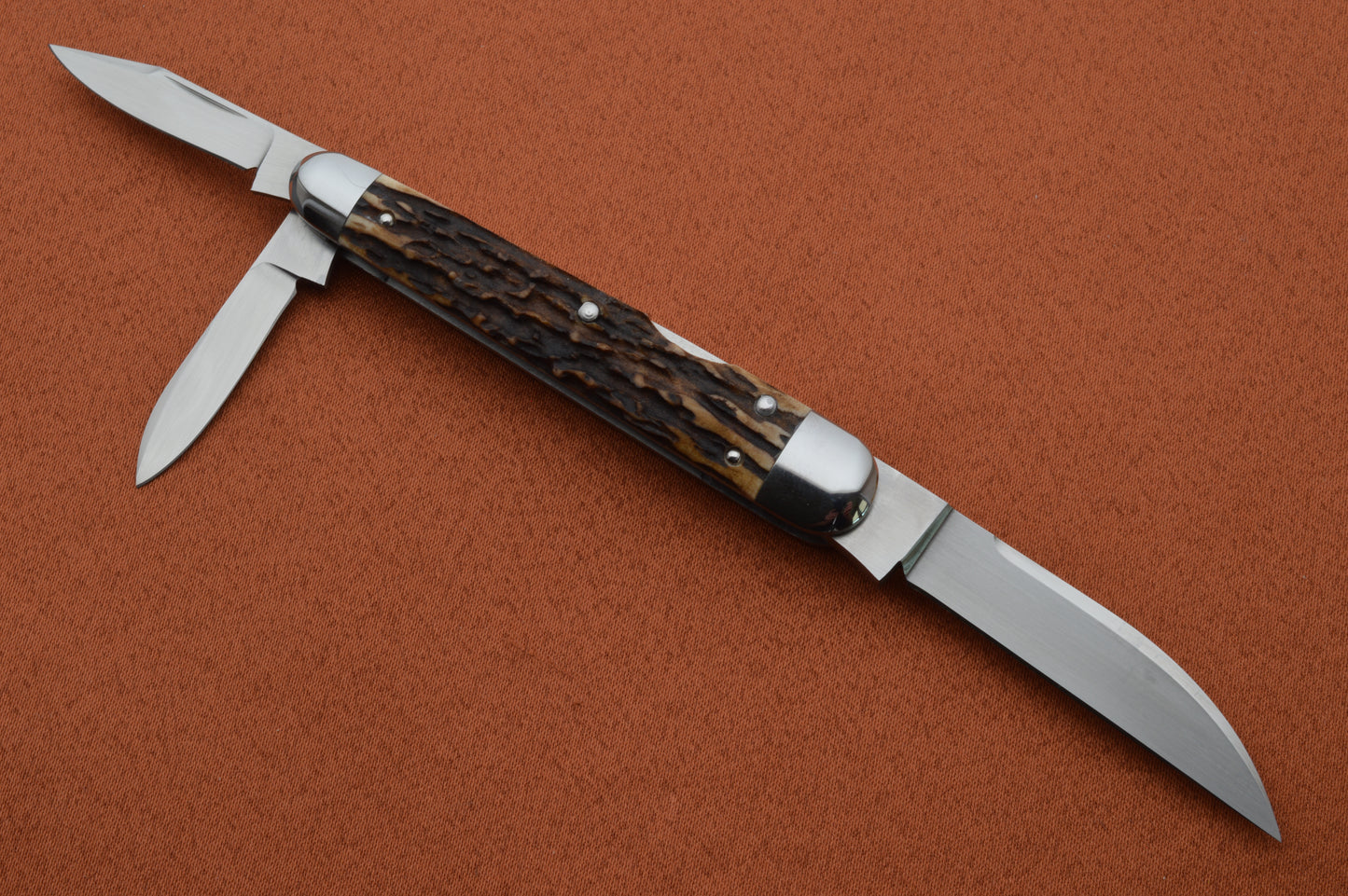 Tim Robertson 3-Blade Stag Lock-Back Whittler LBW