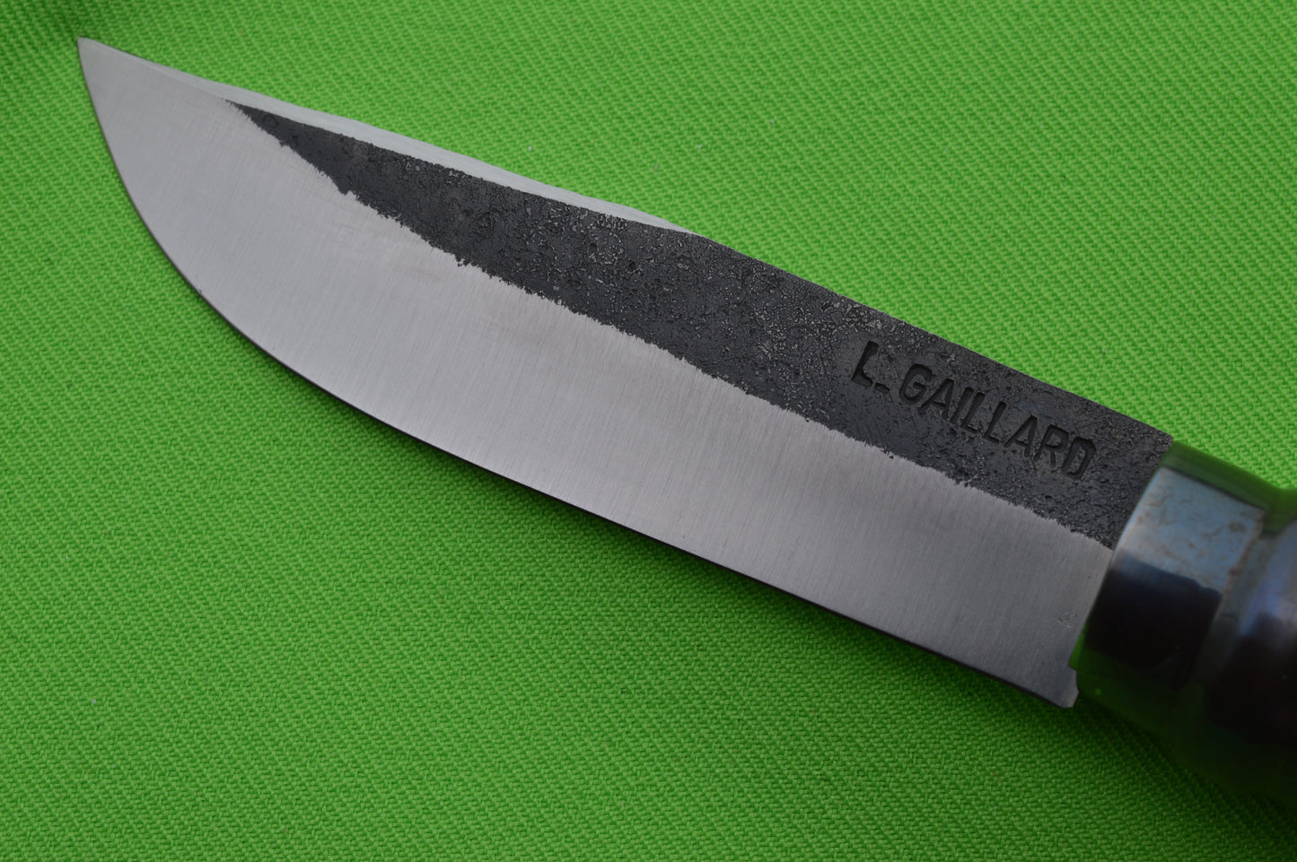 Laurent Gaillard Custom Sambar Stag Opinel N°09, Custom Leather Pouch Sheath (SOLD)